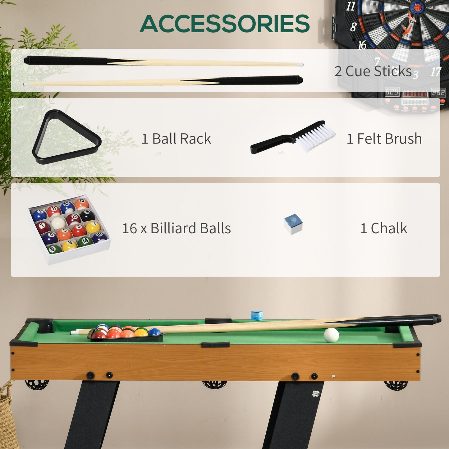 Luz Modern Billiards Tabletop Game