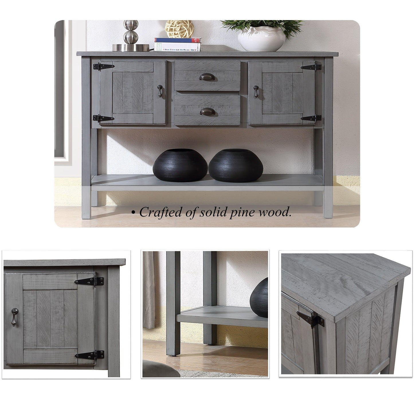 Marcel Craftsman Antique Wooden Sideboard