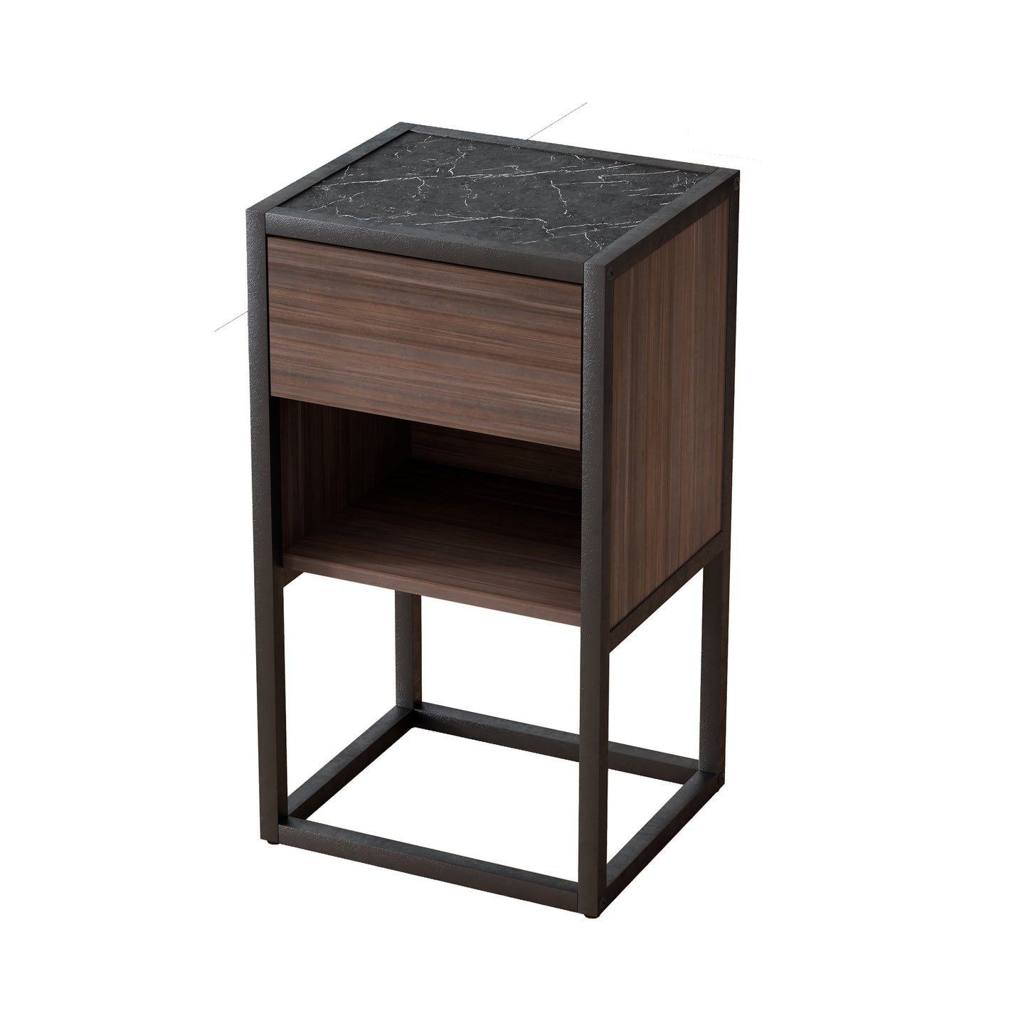 Warmsprings Modern Corner Cabinet Side Table