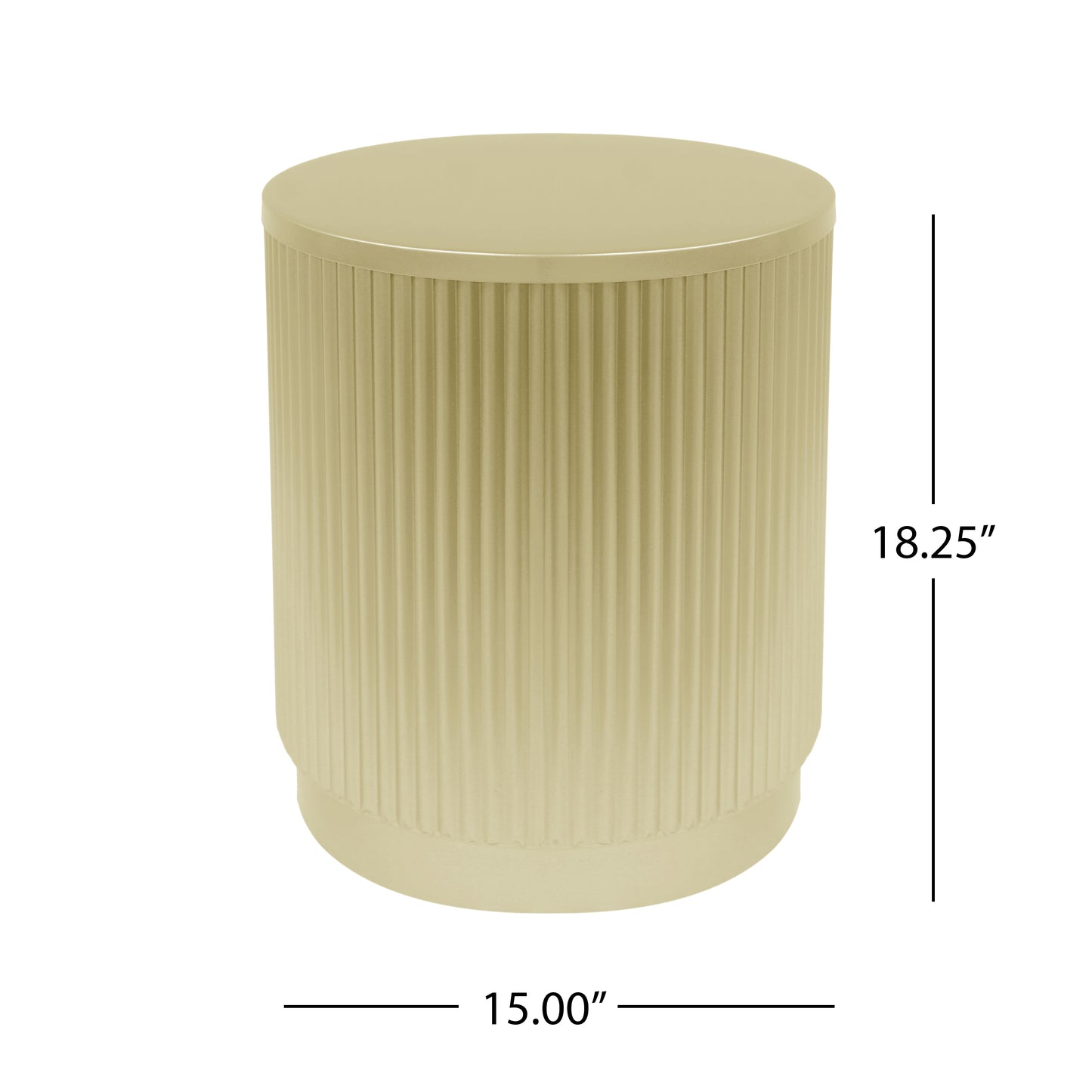 Elmcrest Modern Round Side Table Vertical Stripes