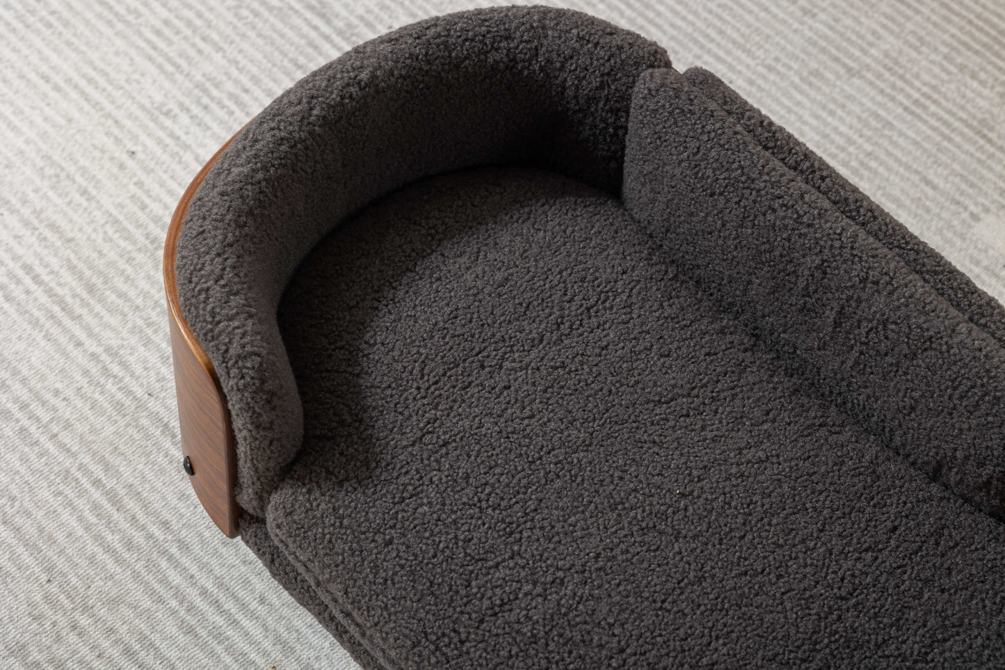 Kingsly Contemporary Velvet Elevated Pet Sofa.