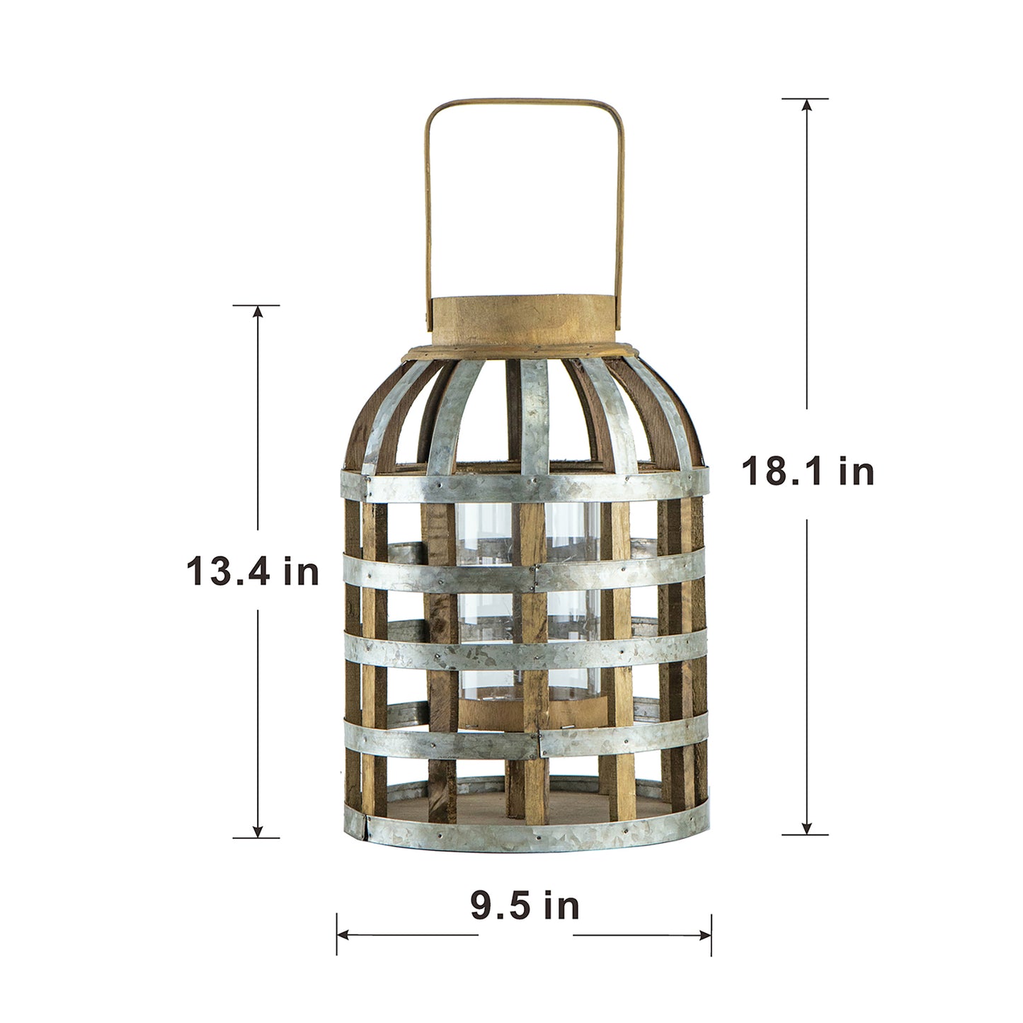 Emery Craftsman Decorative Wooden Lantern