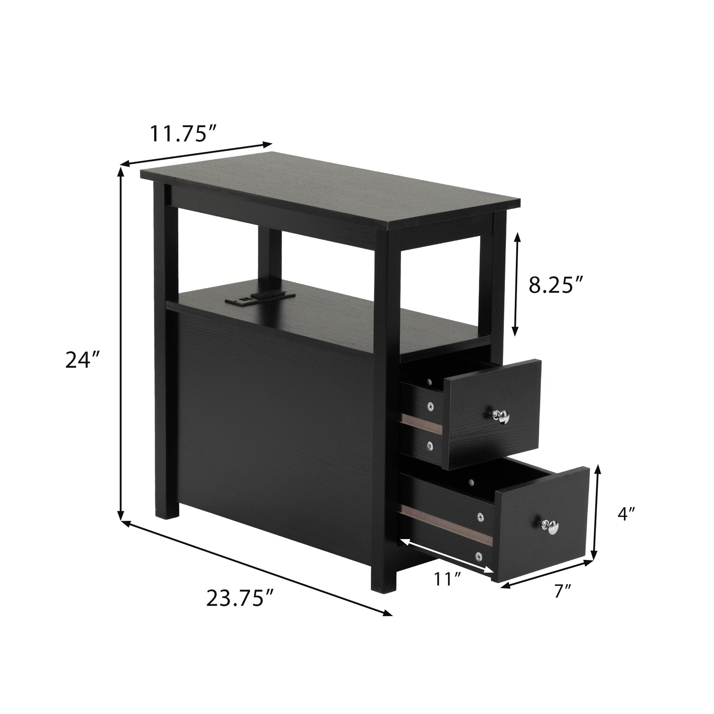 Luz Modern End Table Side Table Wooden