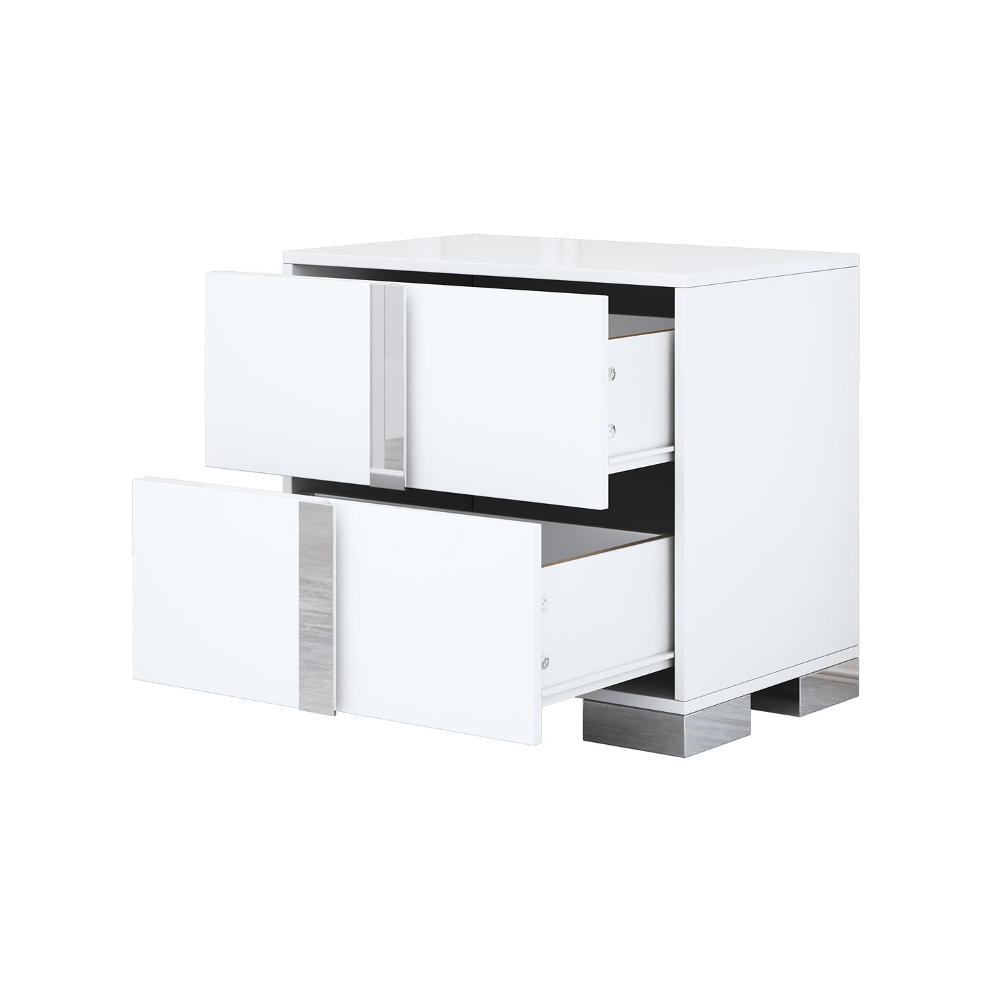 Mission Contemporary Mirrored Elegant Nightstand