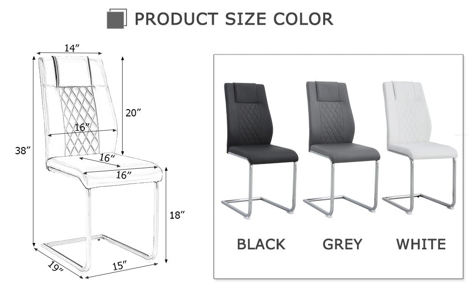 Healdsburg Modern Leather Dining Chairs