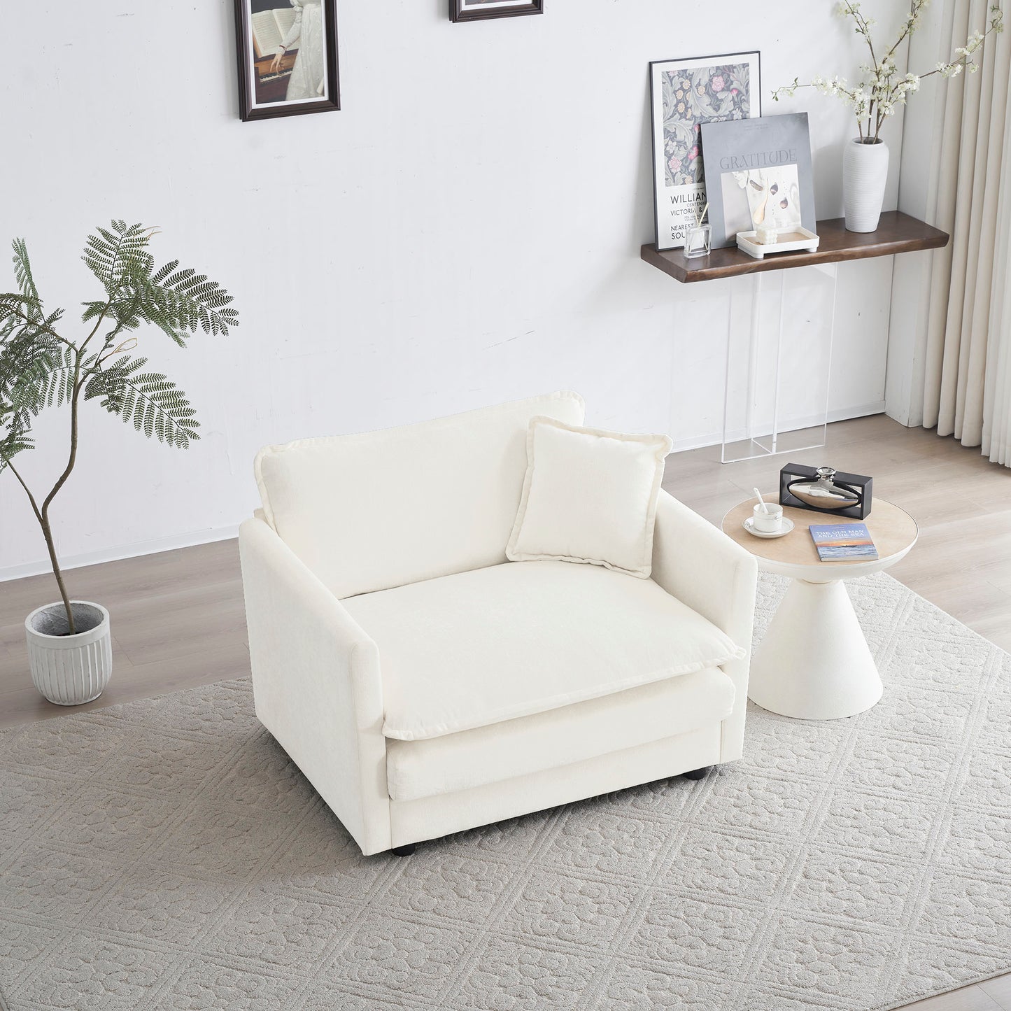 Marcel Contemporary Chenille Reading Chair