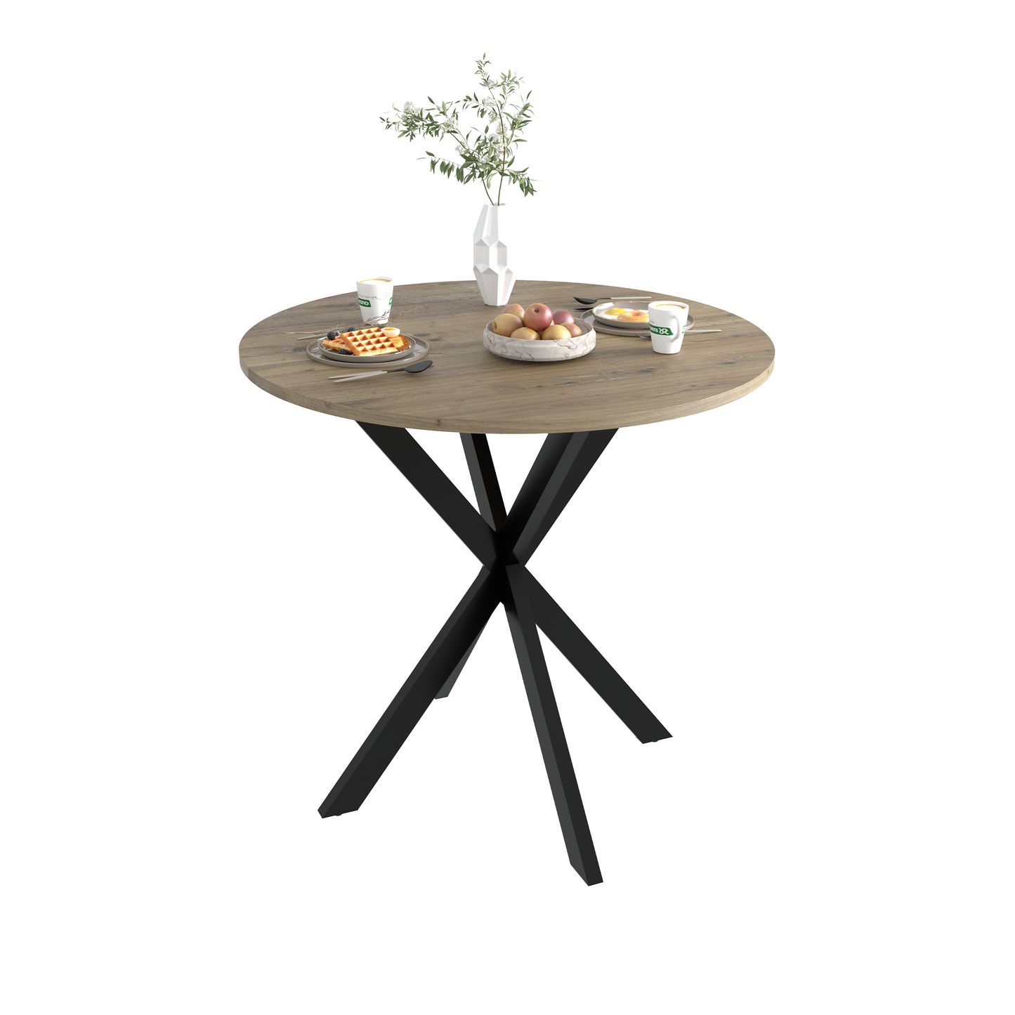 Sonoma Mid-Century Velvet Circle Dining Table