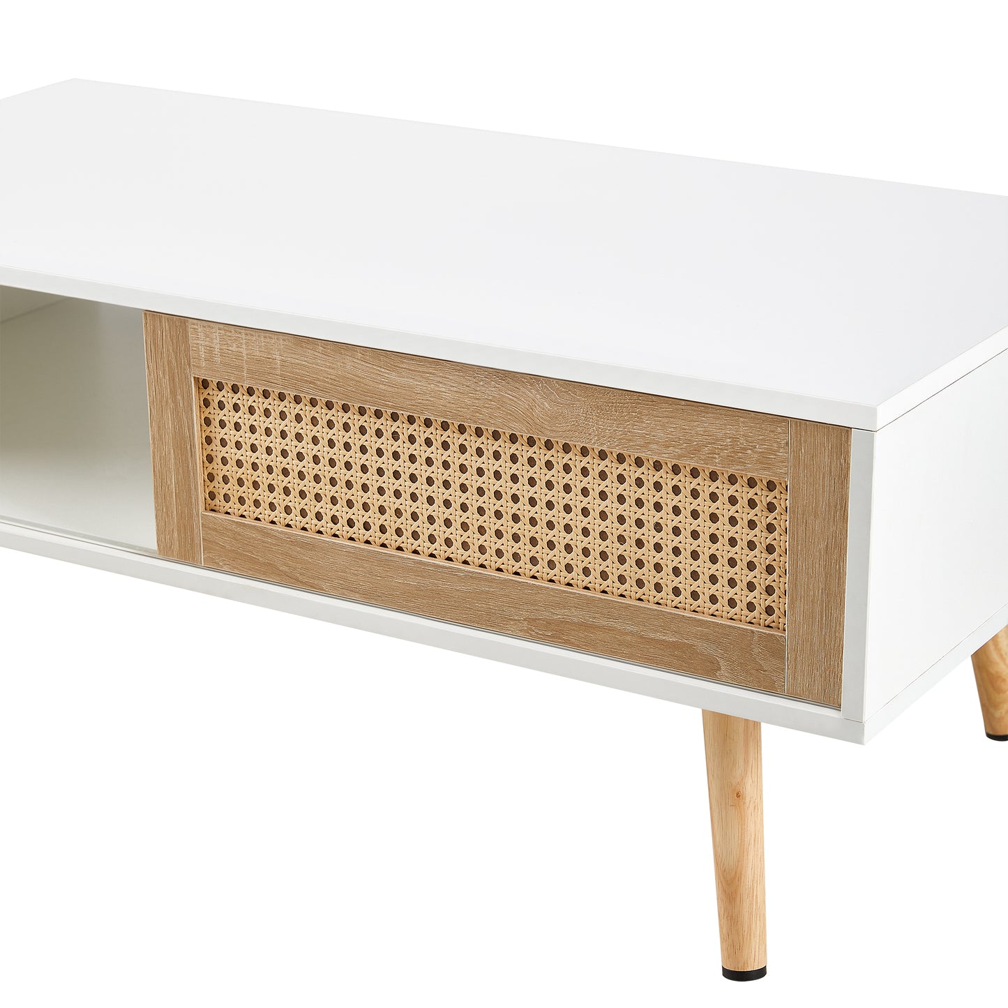 Oakridge Mid-Century Rattan Sliding Coffee Table