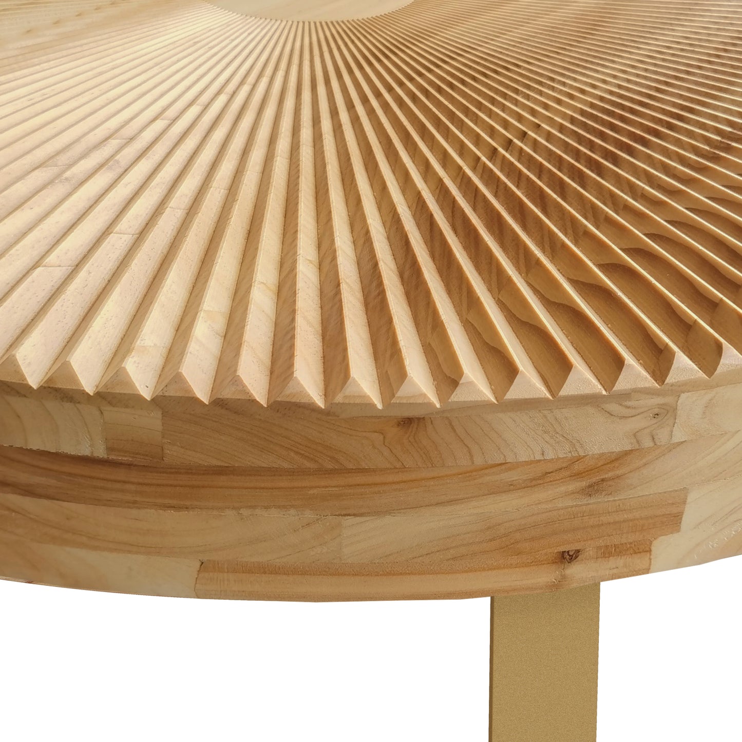 Irvington Mid-Century Aurora Gold Carved Table