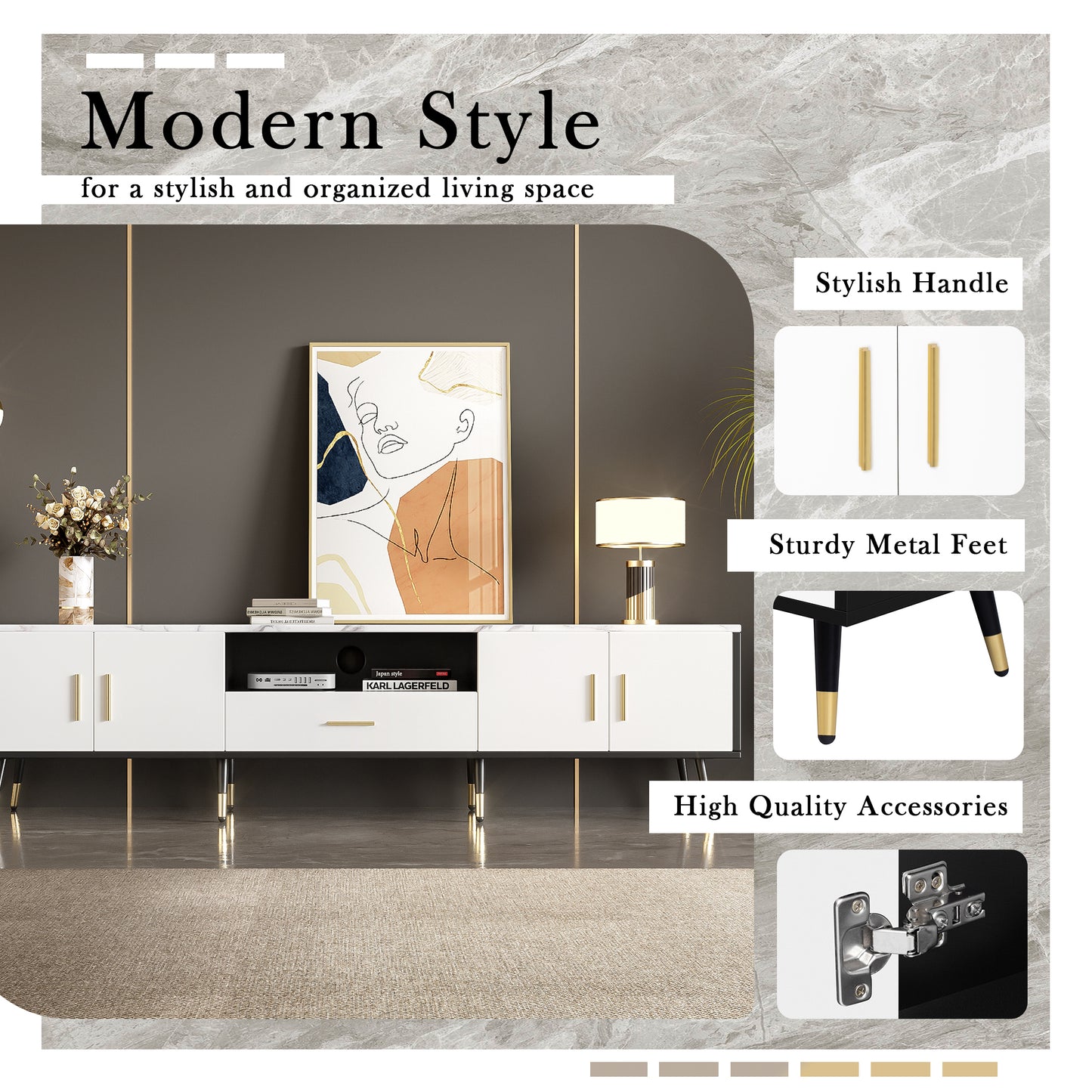 Sonoma Modern Velvet TV Stand