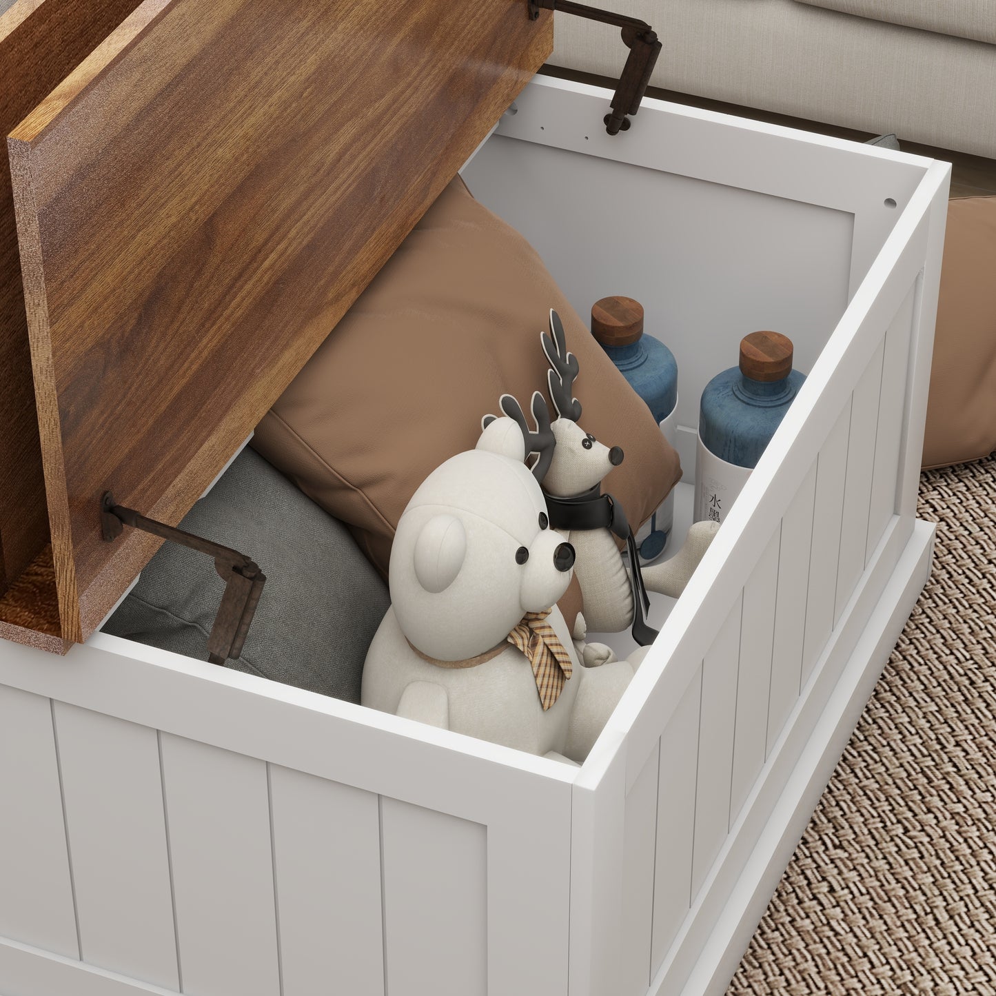 Elmcrest Craftsman Farmhouse Lift Coffee Table