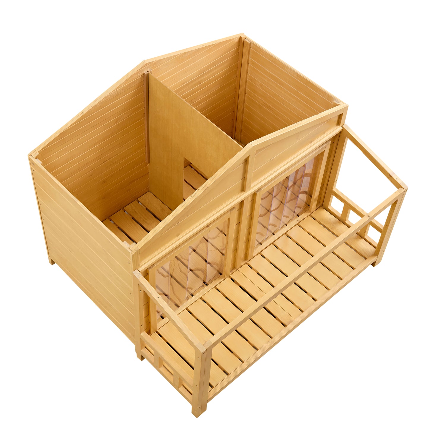 Irvington Craftsman Pinewood Elevated Dog Kennel