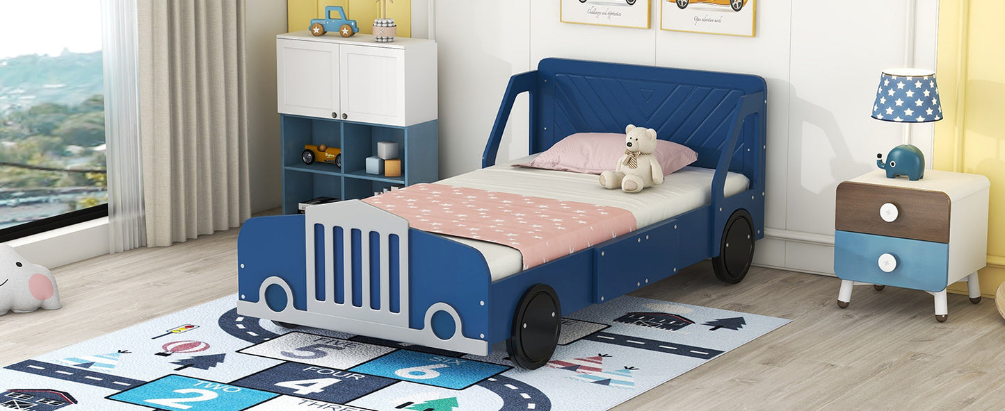 Calista Modern Velvet Car Shaped Platform Bed