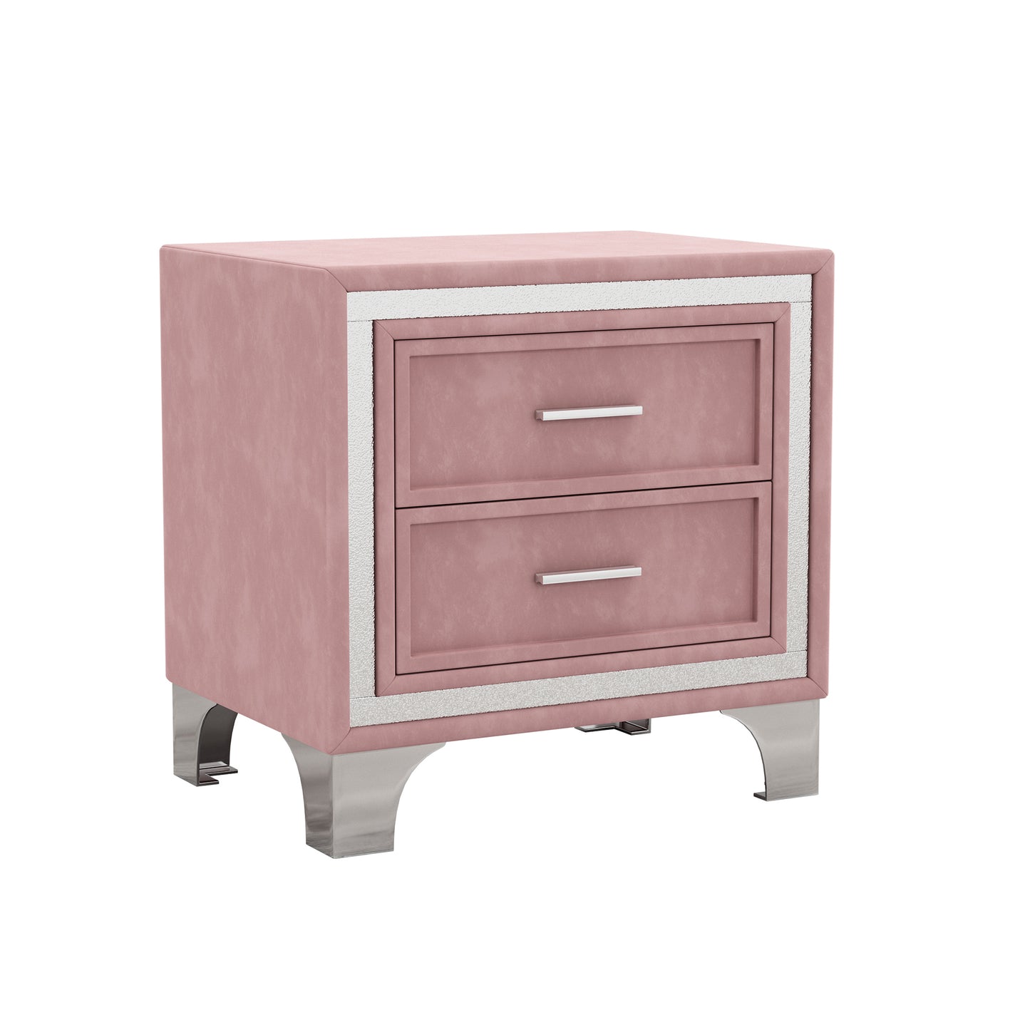 Sonoma Contemporary Velvet Bedside Table