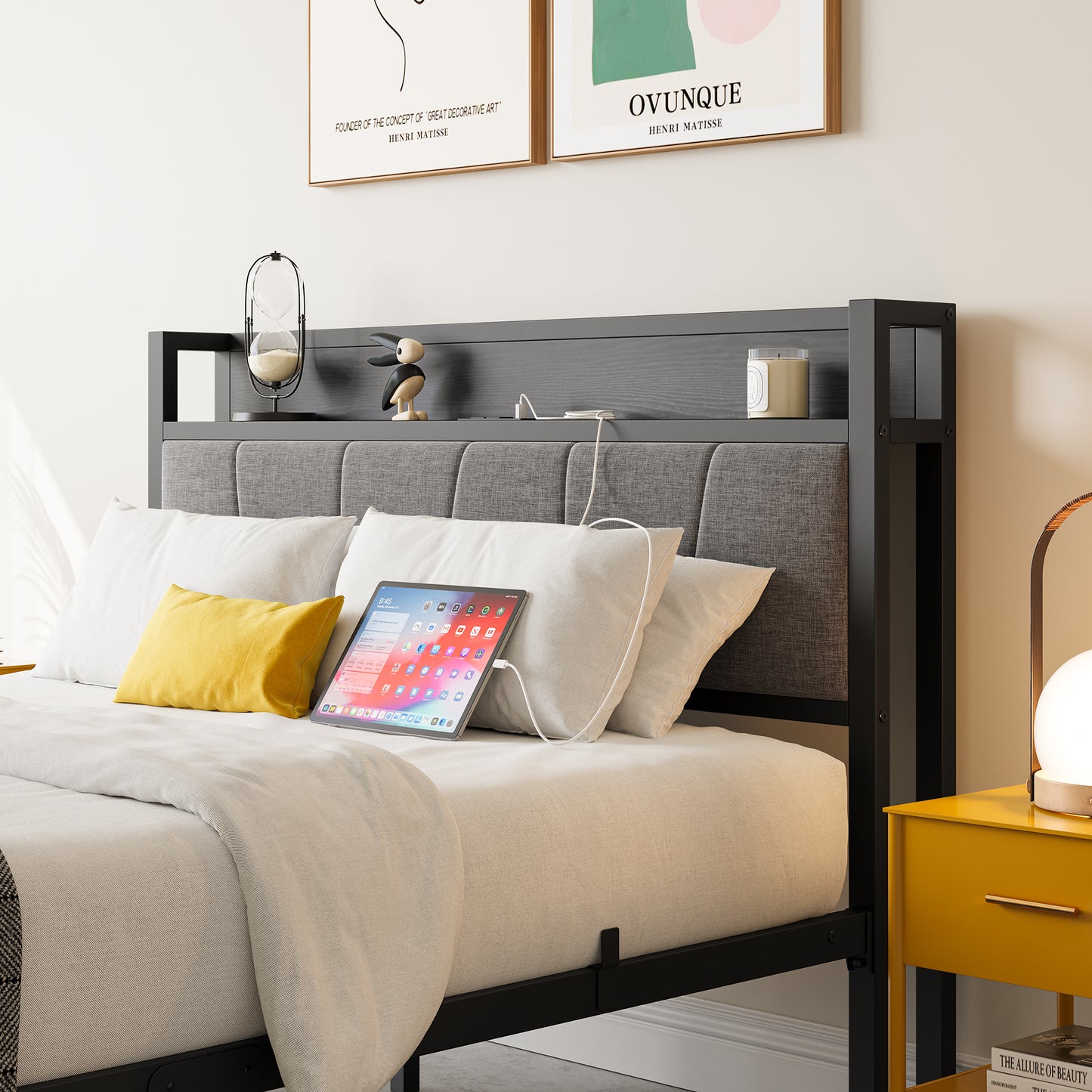 Cleo Modern Storage Bed Frame
