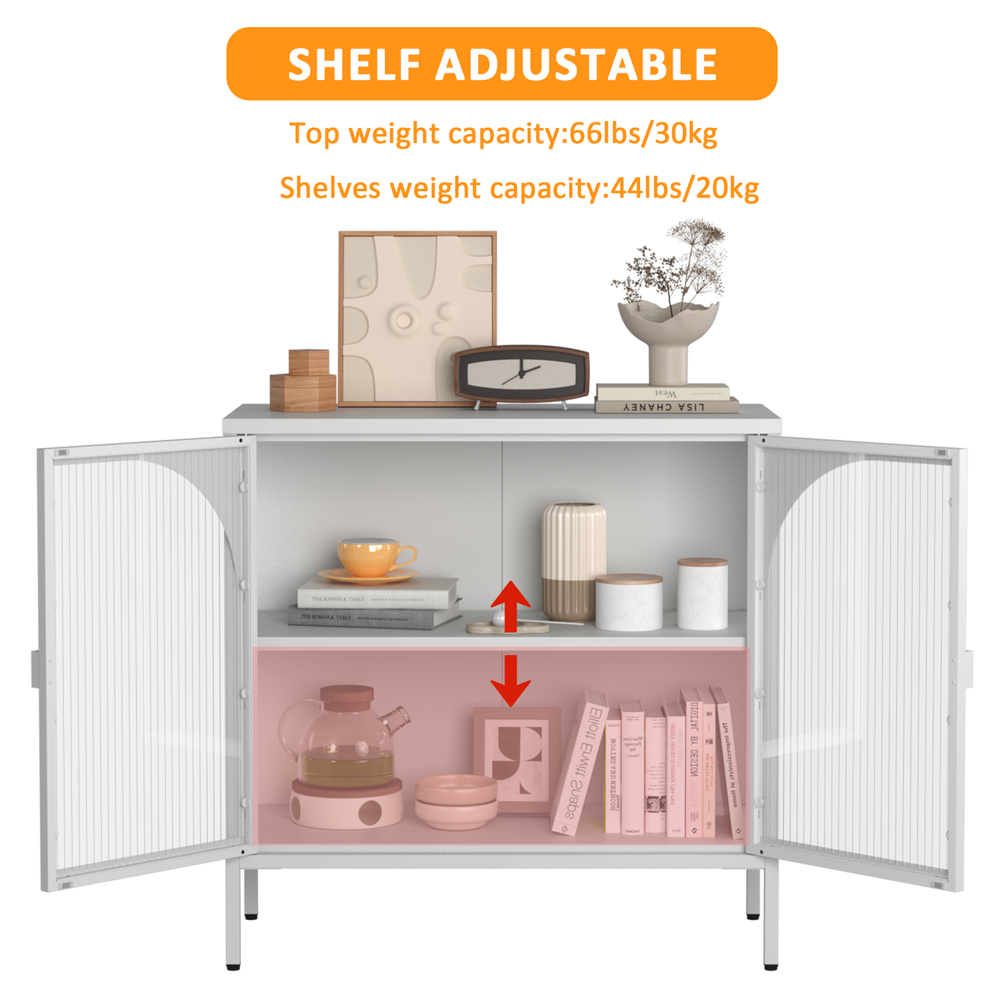 Sonoma Modern Accent Glass Storage Cabinet