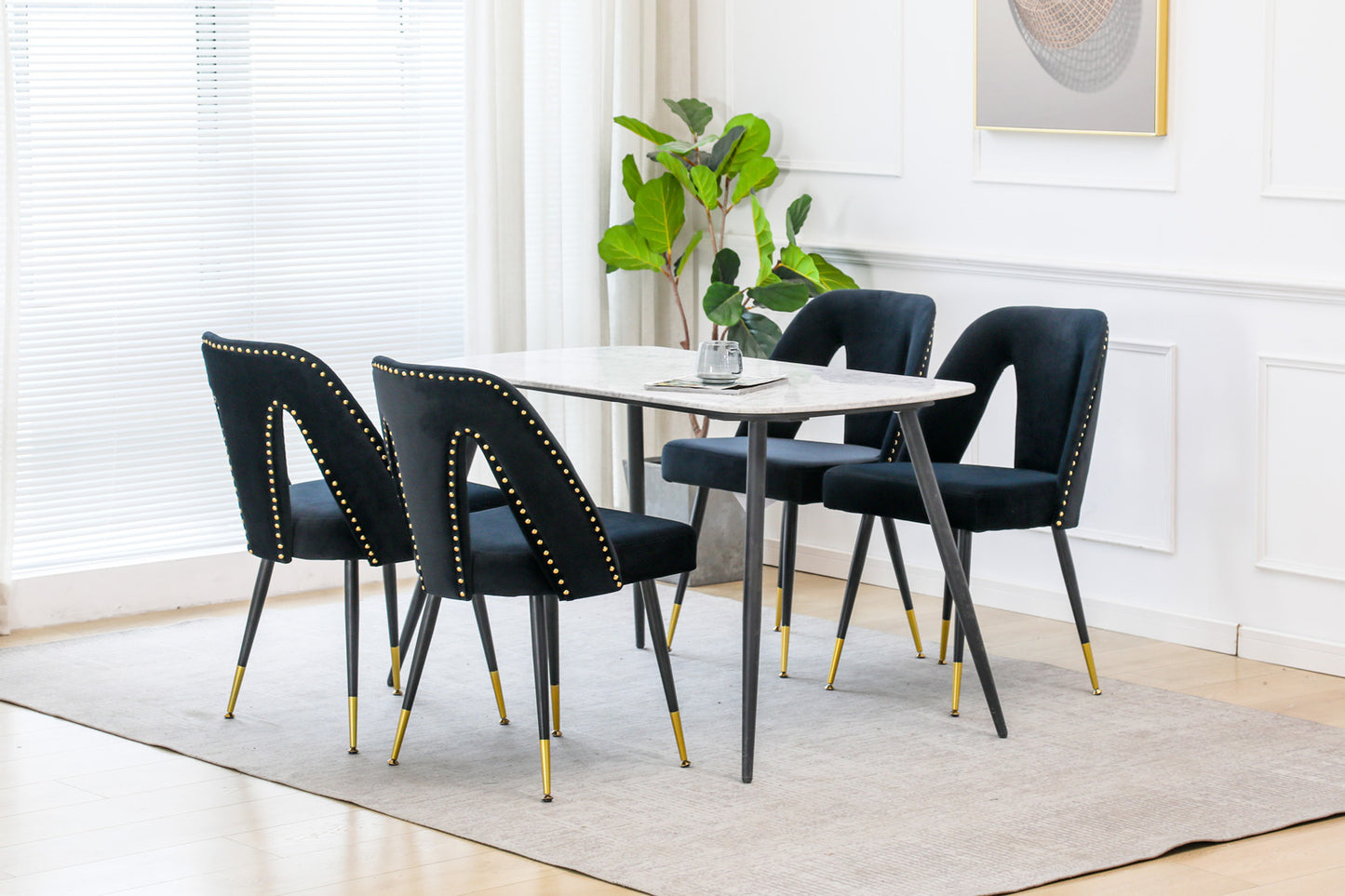 Centerville Contemporary Upholstered Nailheads Dining Chairs
