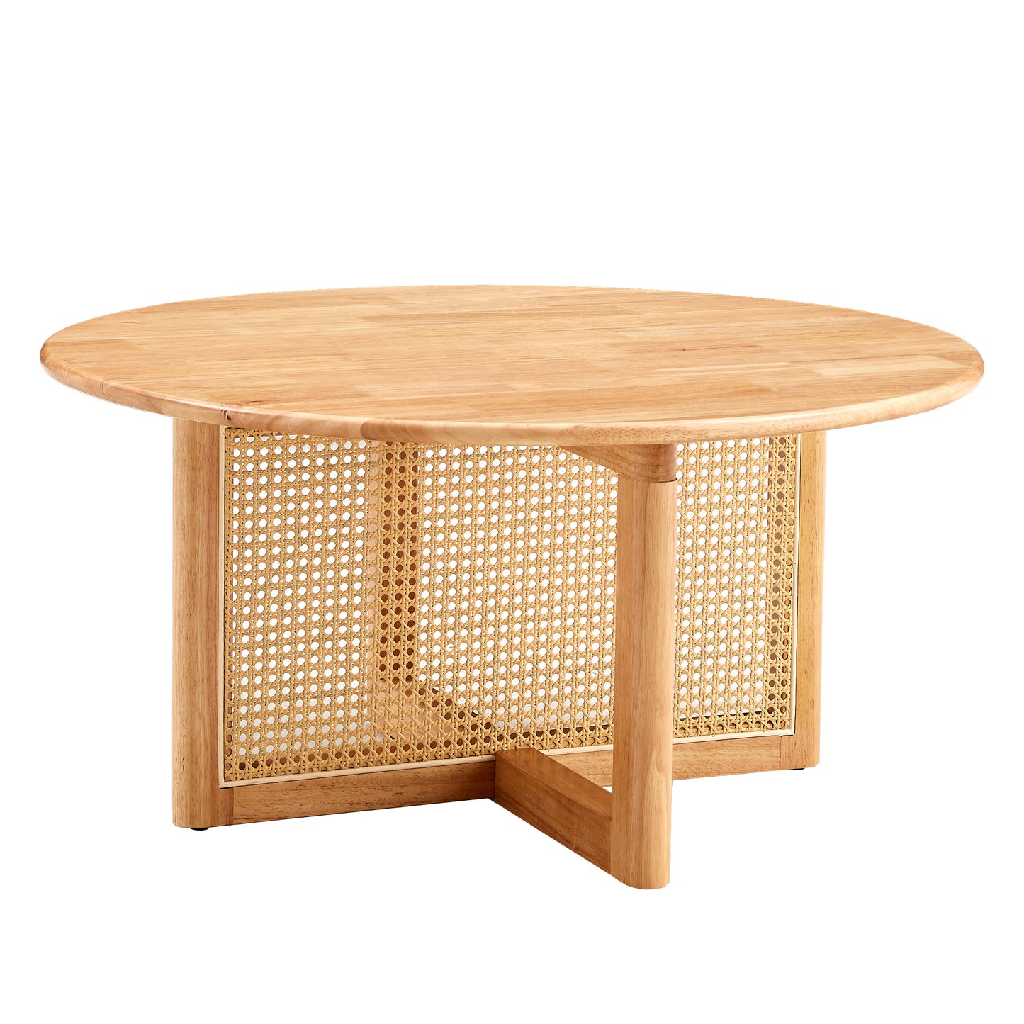 Calista Mid-Century Natural Faux Coffee Table