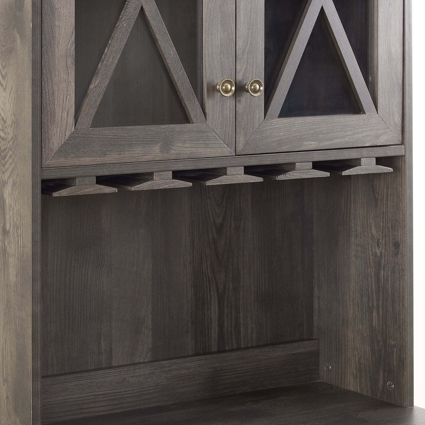 Somerset Craftsman Charcoal Bar Cabinet