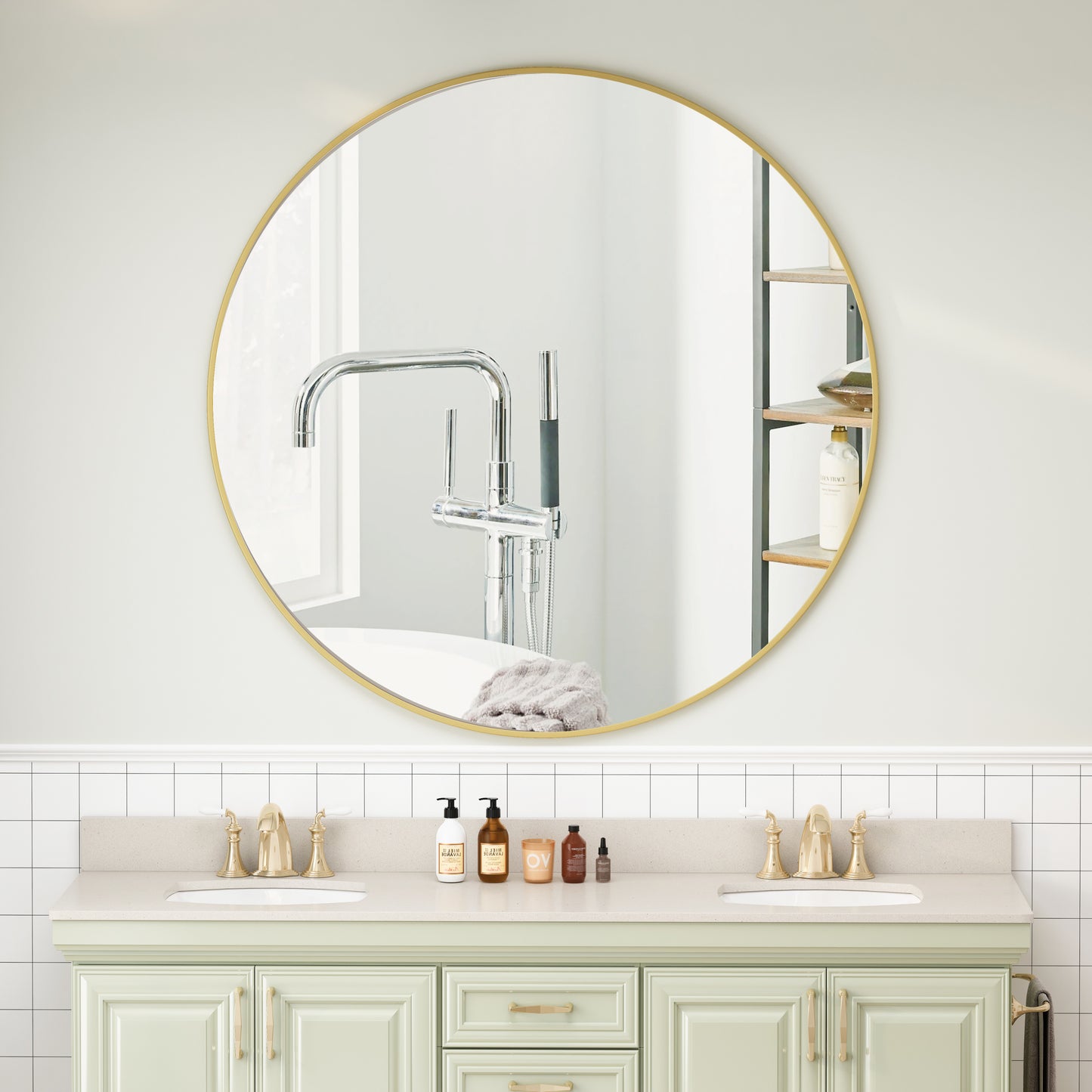 Eda Contemporary Circular Vanity Mirror