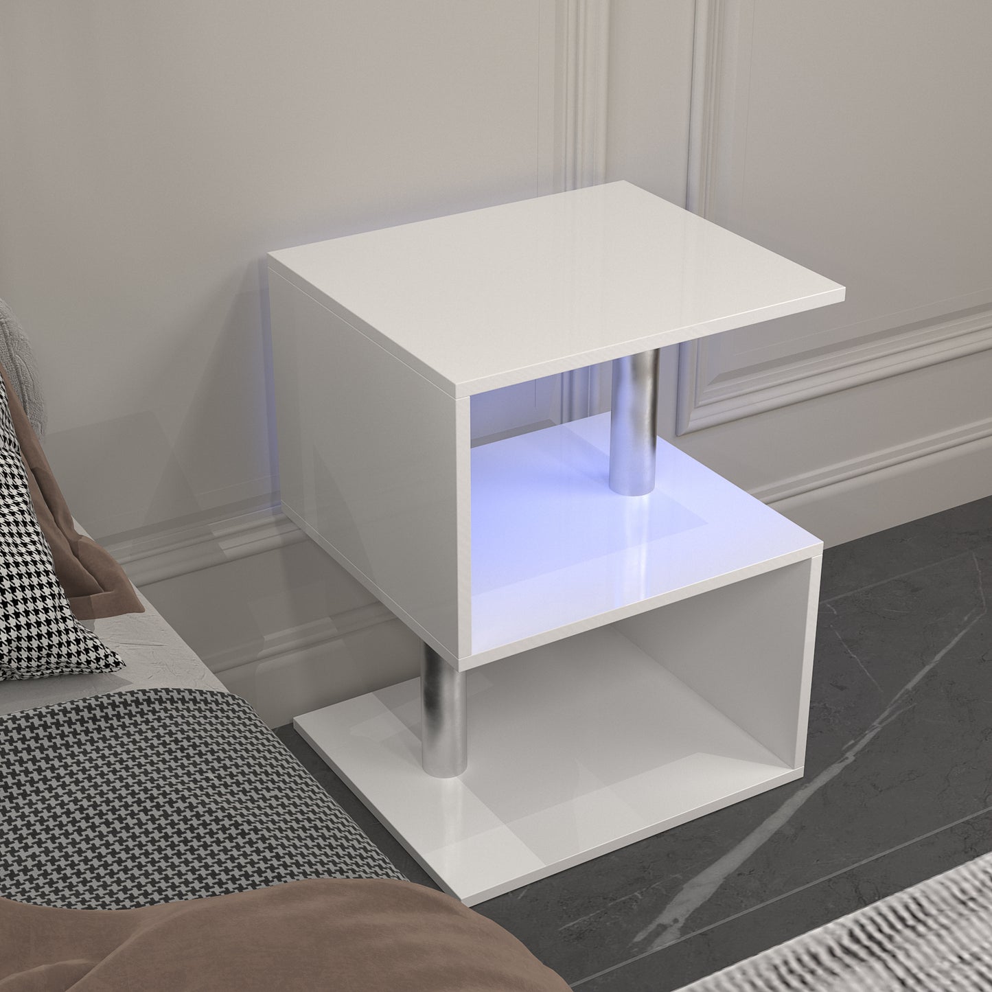Lula Modern S-Shaped End Side Table