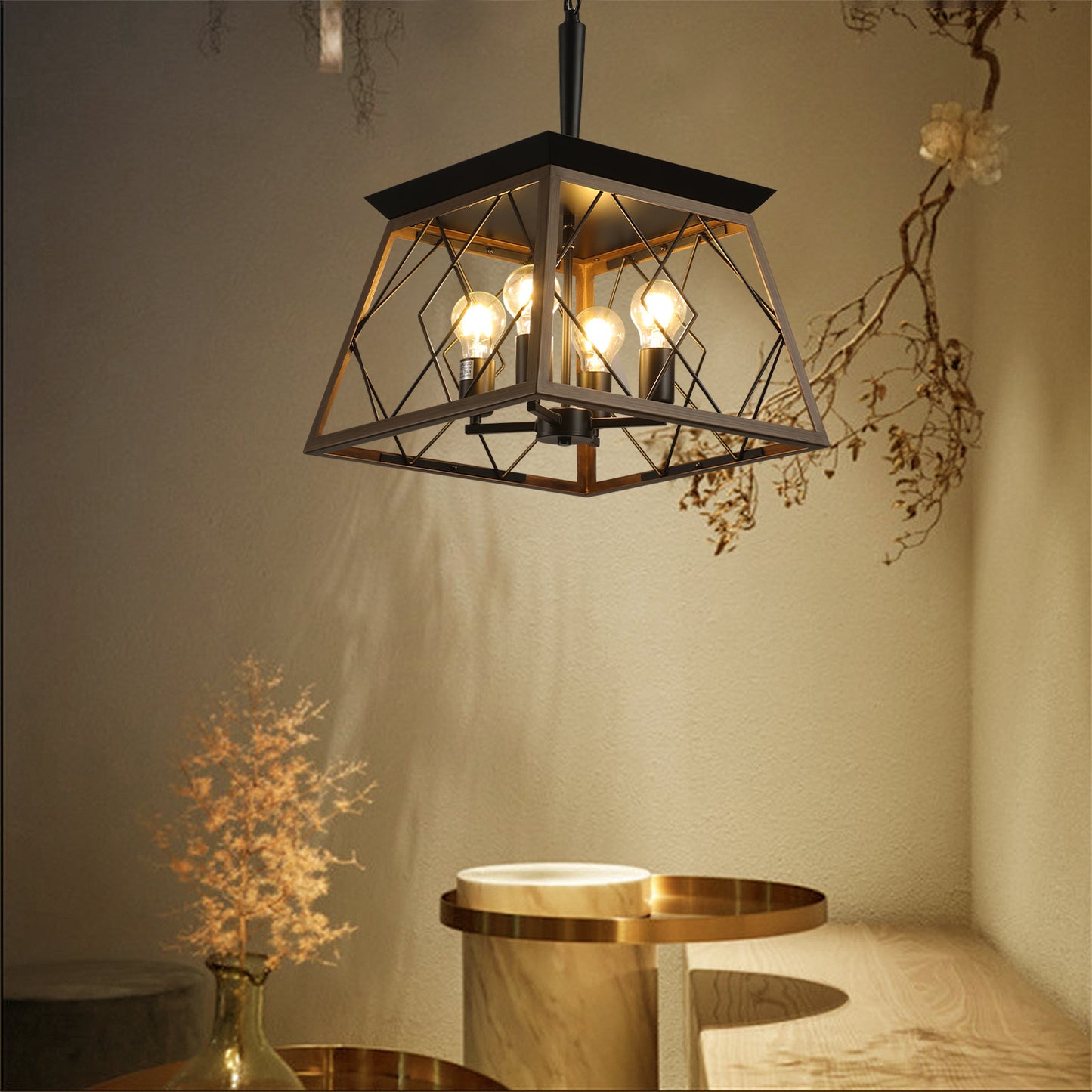 Silverleaf Industrial Farmhouse Chandelier