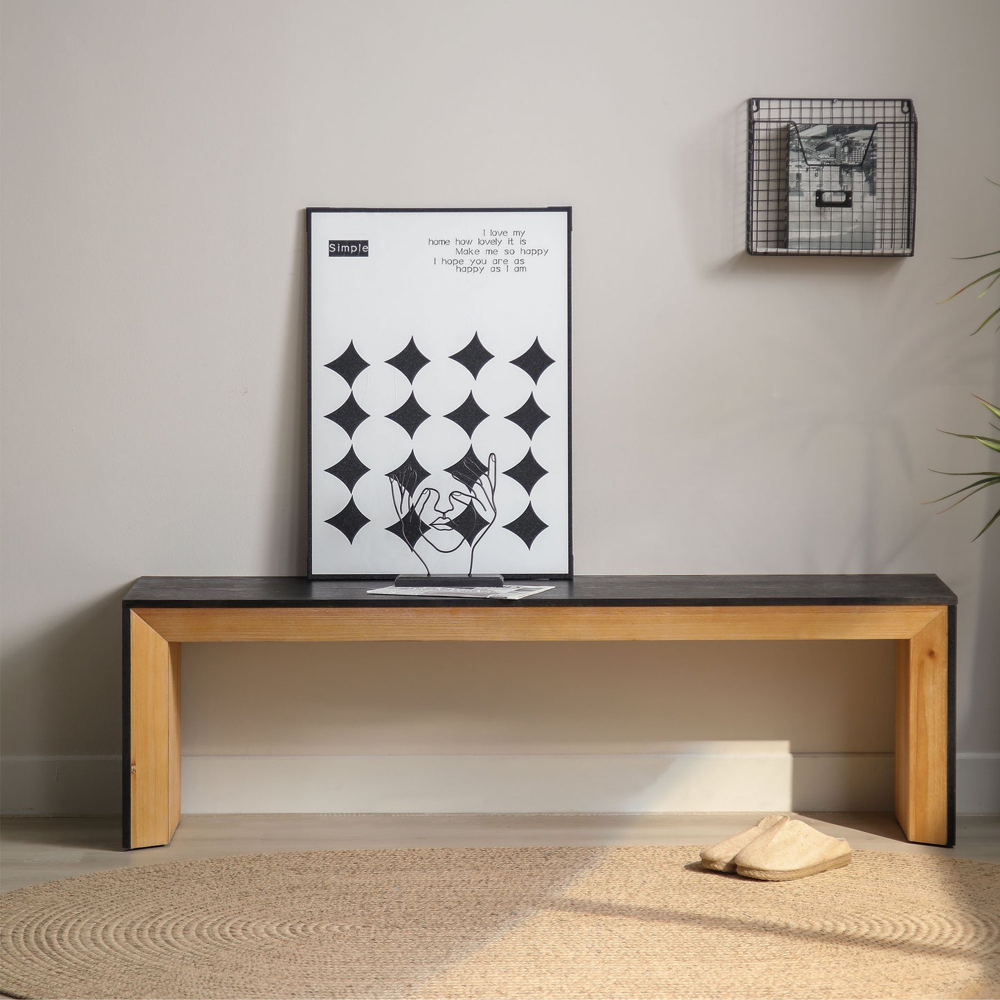 Marites Modern Wood Dining Bench