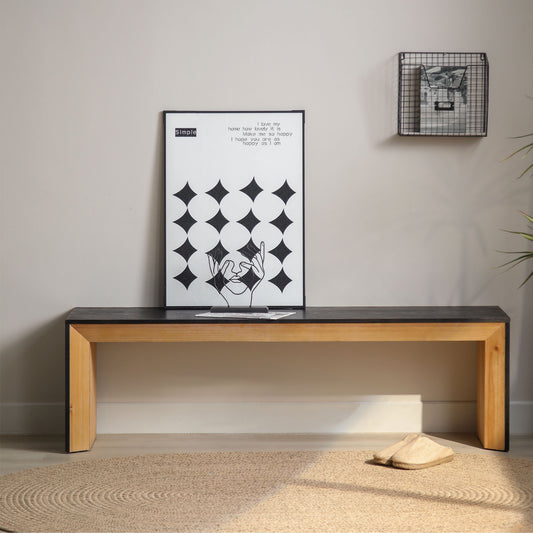 Marites Modern Wood Dining Bench