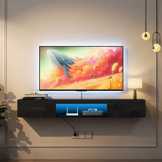 Centerville Modern Floating LED TV Mounted Stand