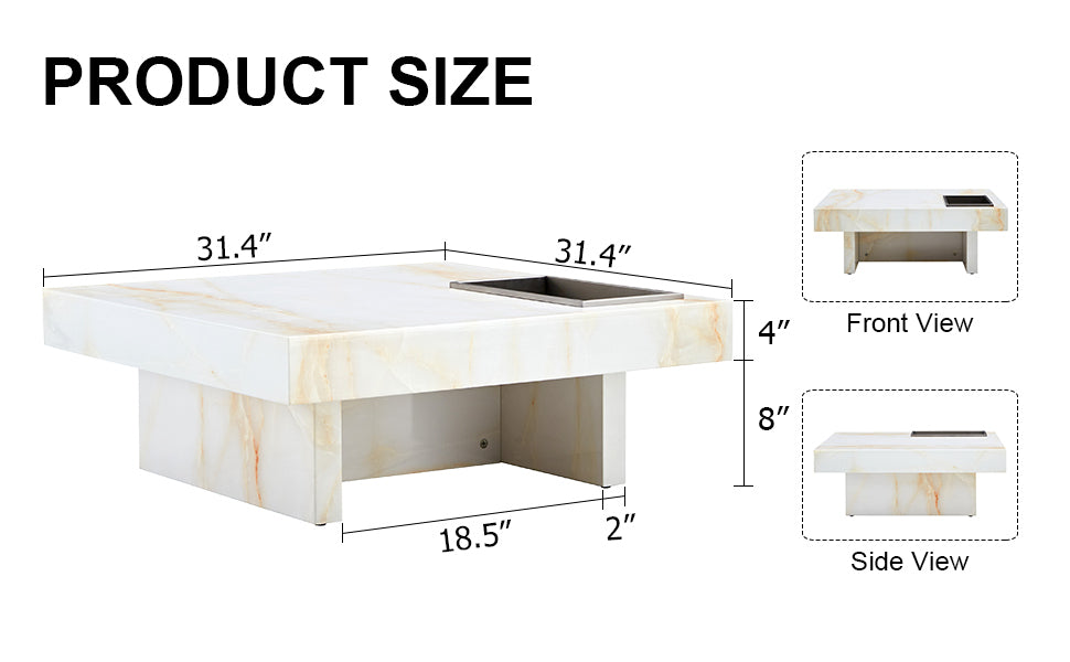 Marites Modern Elegance Marble Coffee Table