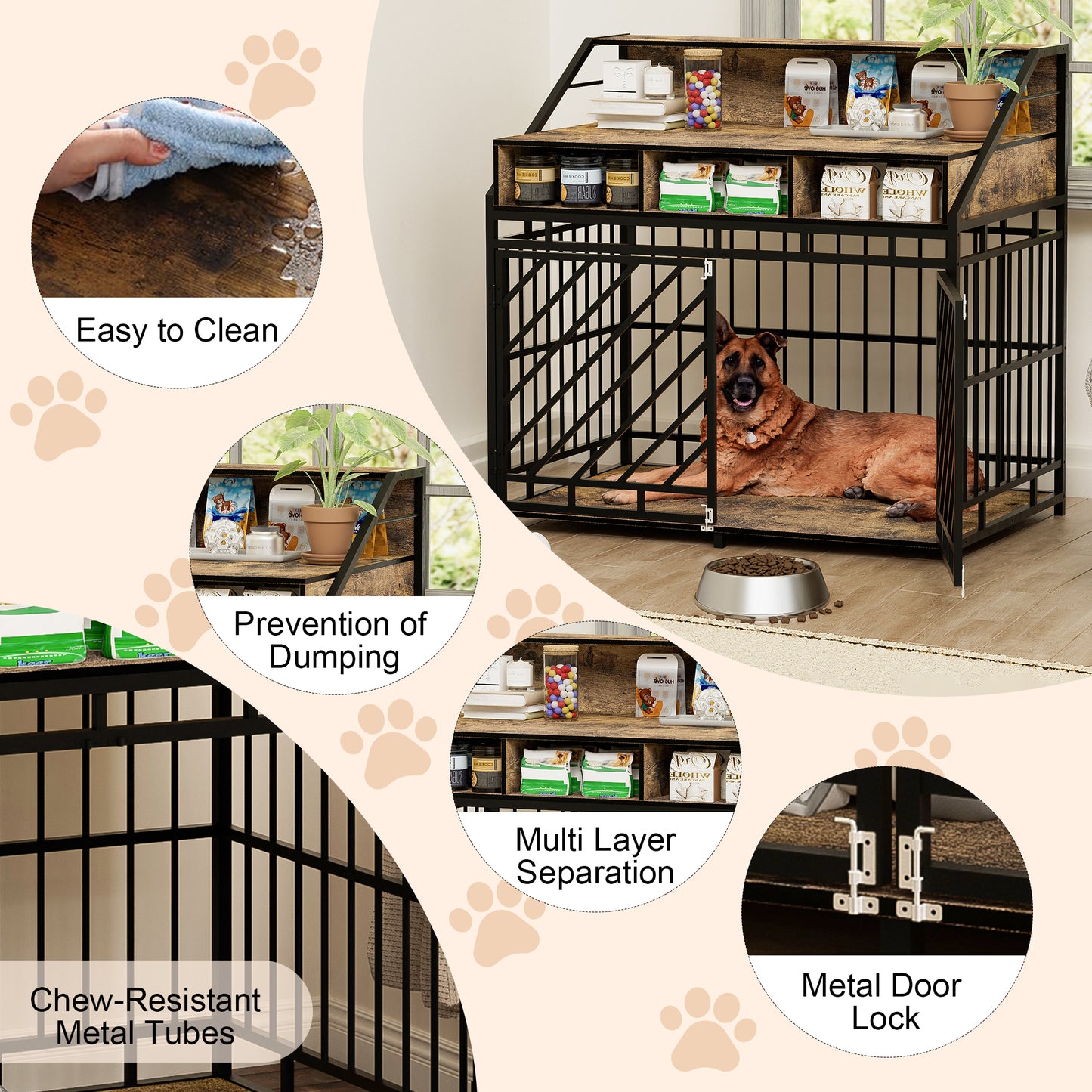 Lazzareschi Modern Wooden Dog Crate