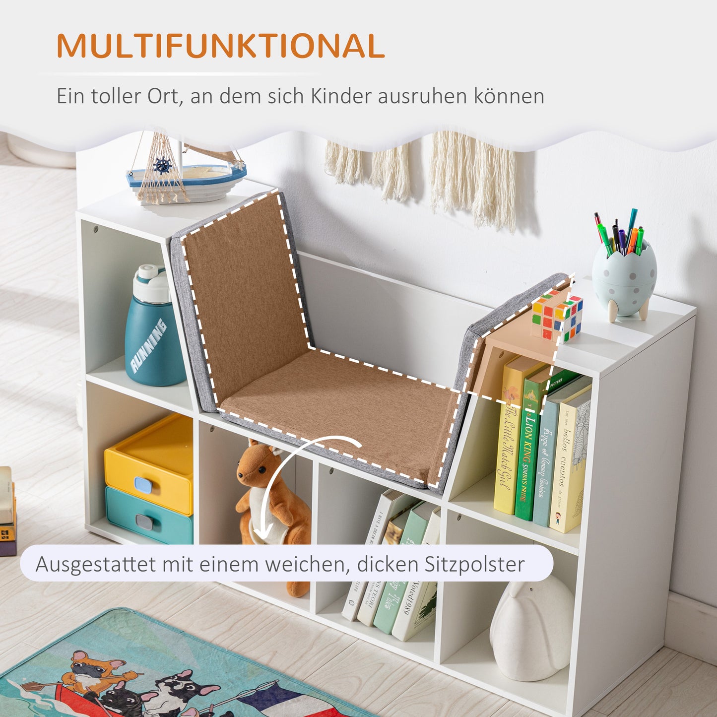 Marites Contemporary Velvet Bookcase
