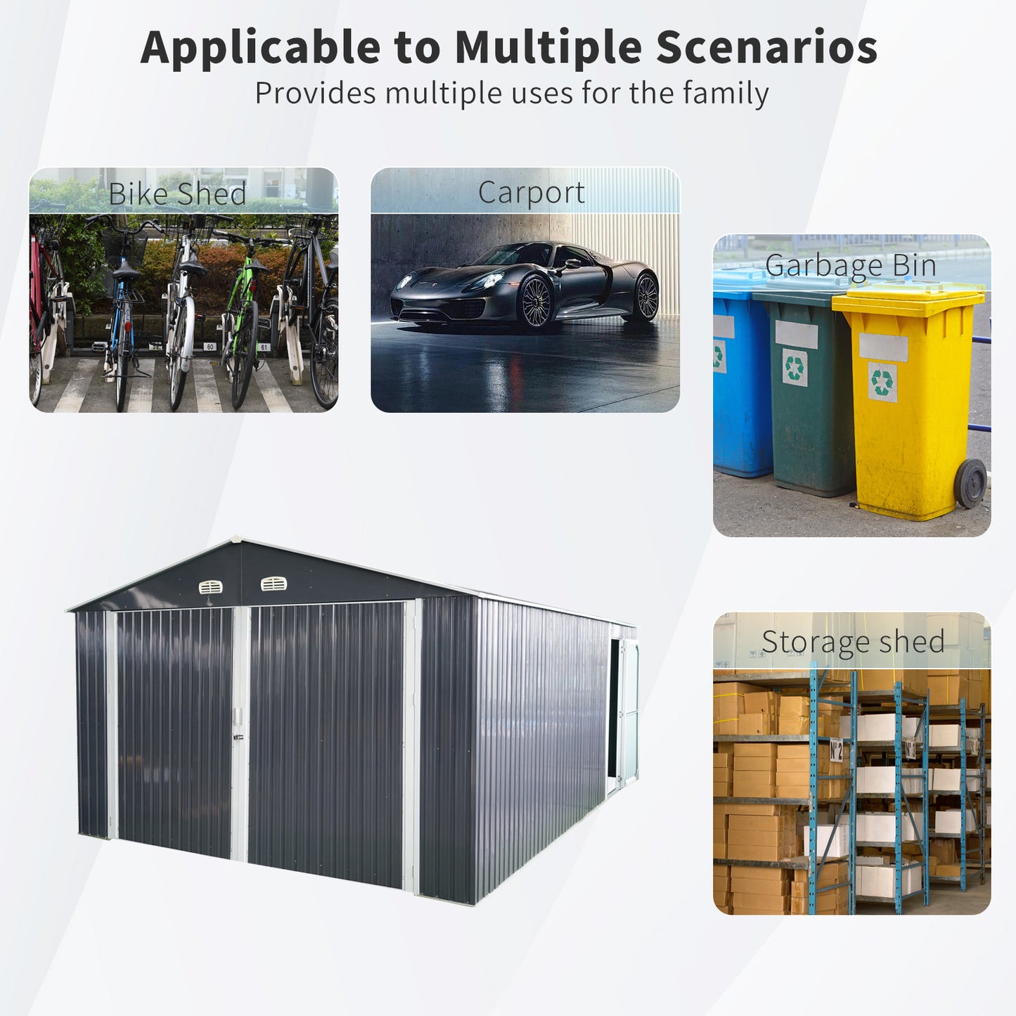 Irvington Industrial Metal Outdoor Storage Shed