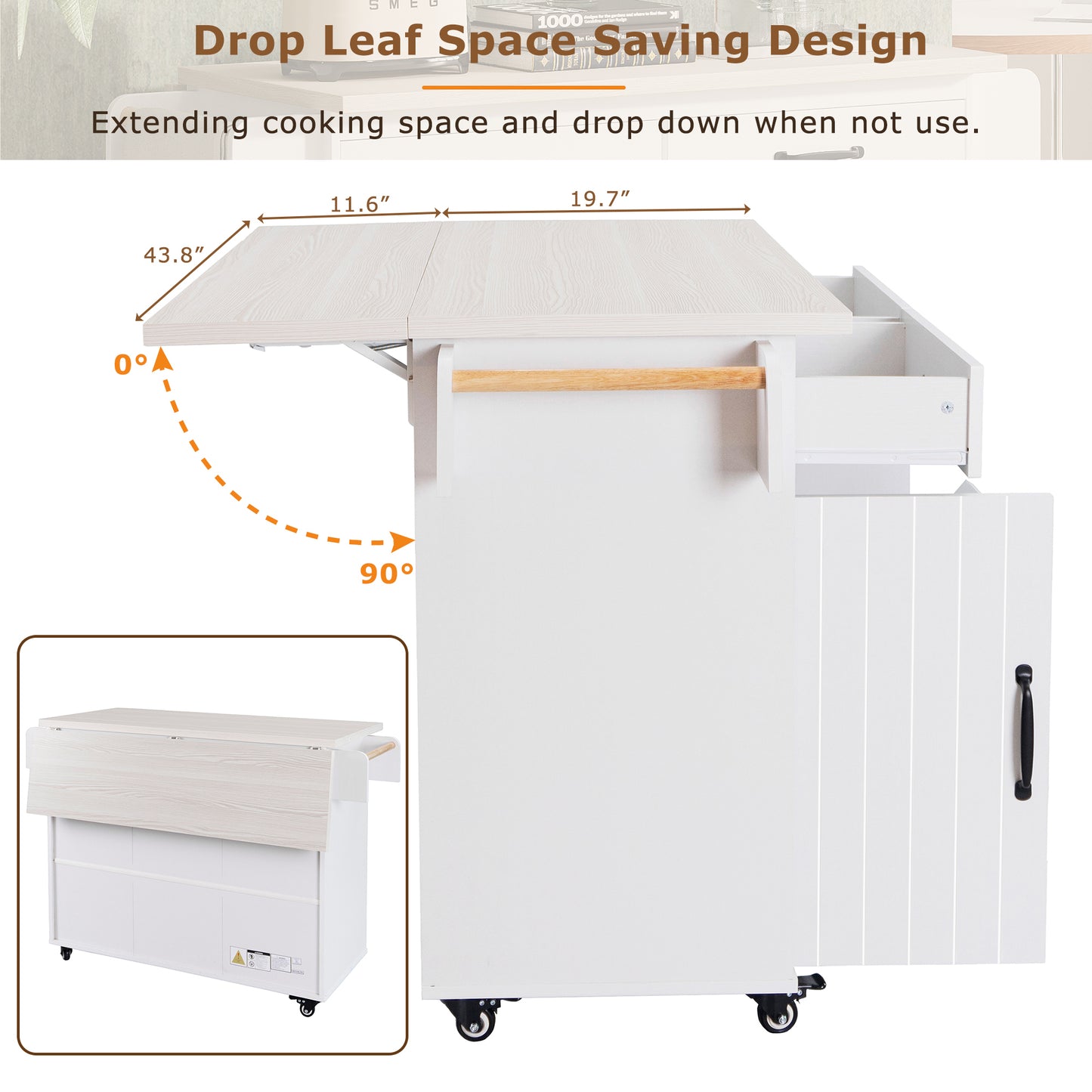 Calista Modern Kitchen Dining Storage Island
