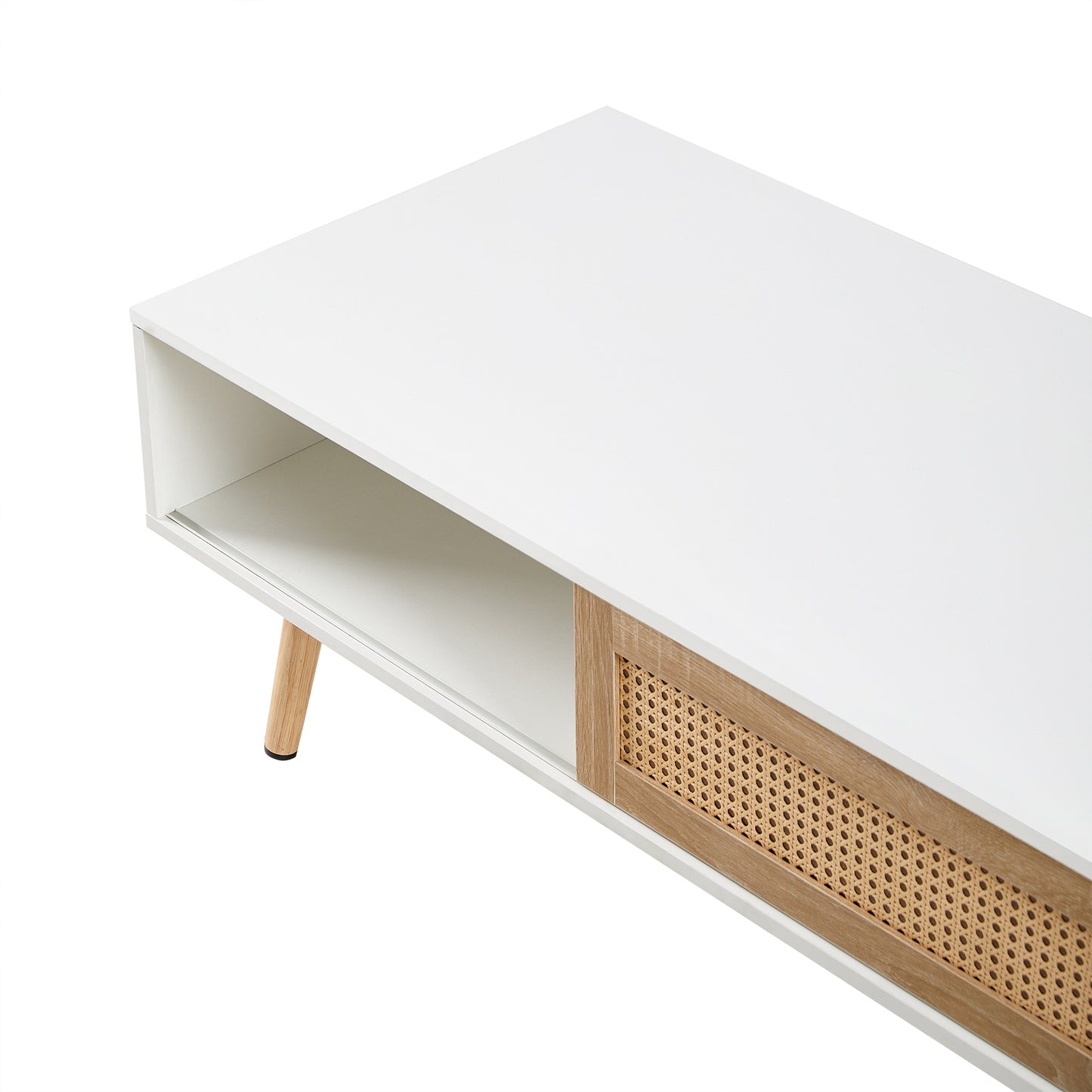 Oakridge Mid-Century Rattan Sliding Coffee Table