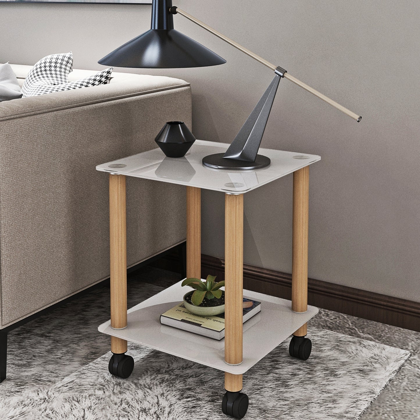 Jiron Modern Oak Side Table