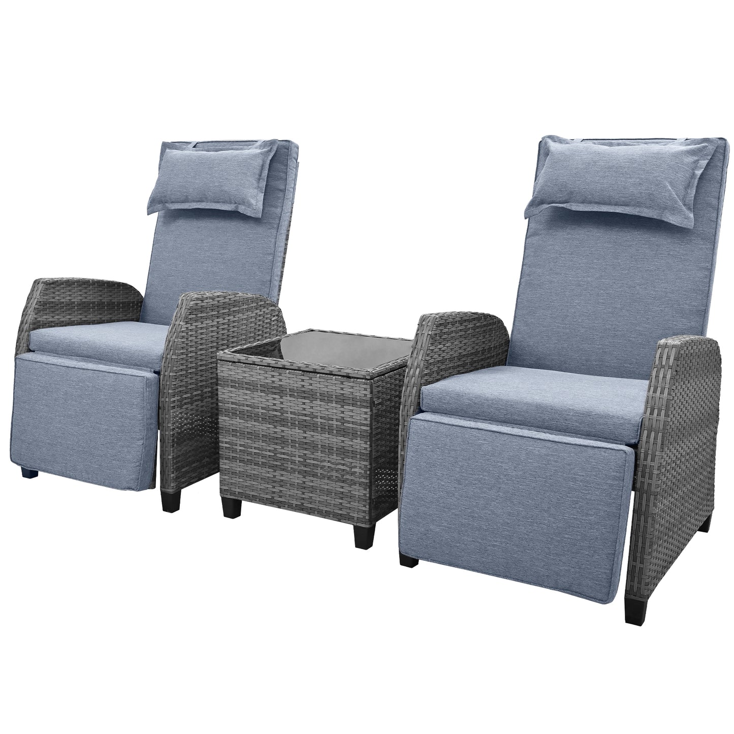 Warmsprings Contemporary U Style Rattan Patio Set