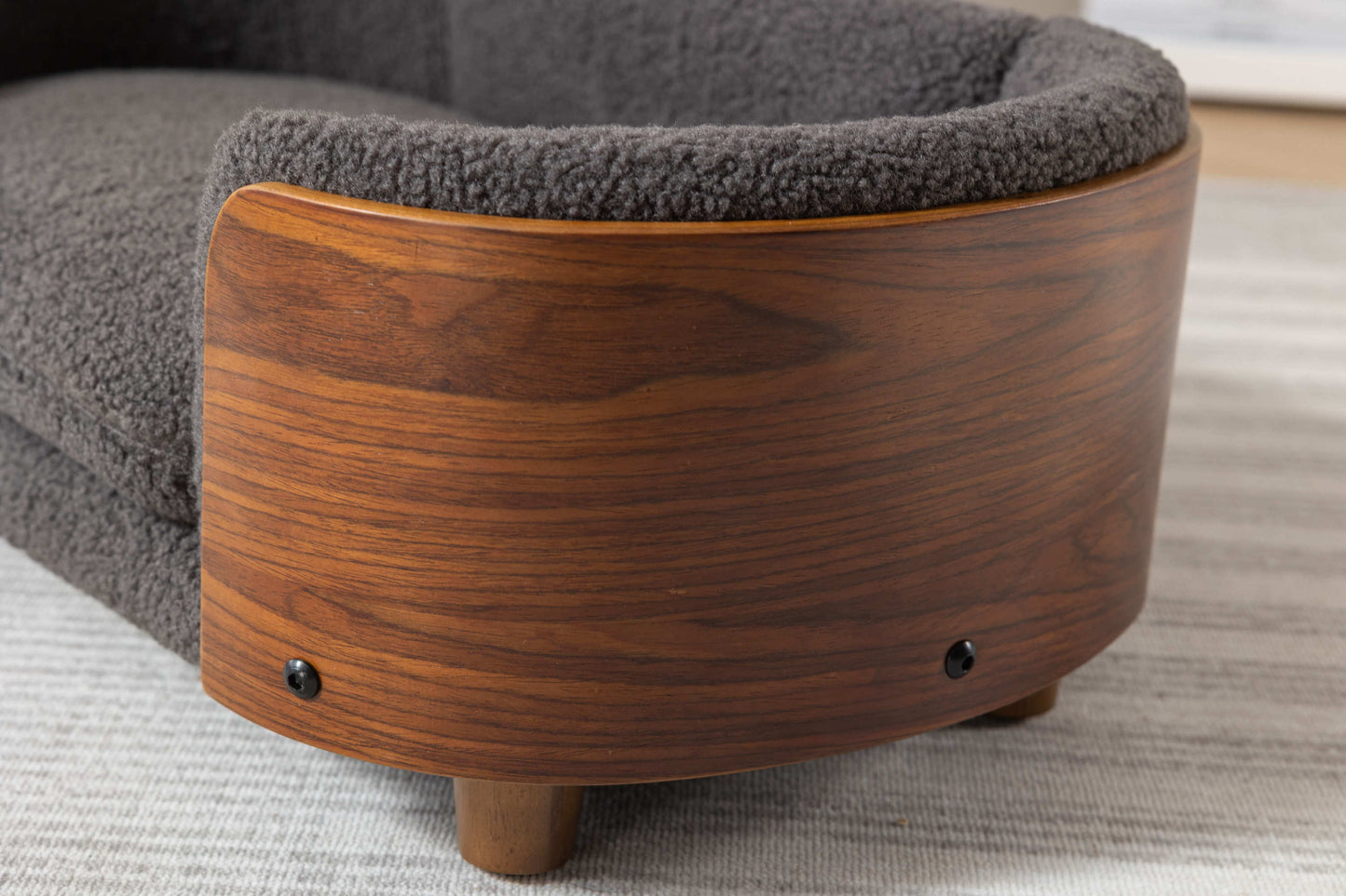 Kingsly Contemporary Velvet Elevated Pet Sofa.