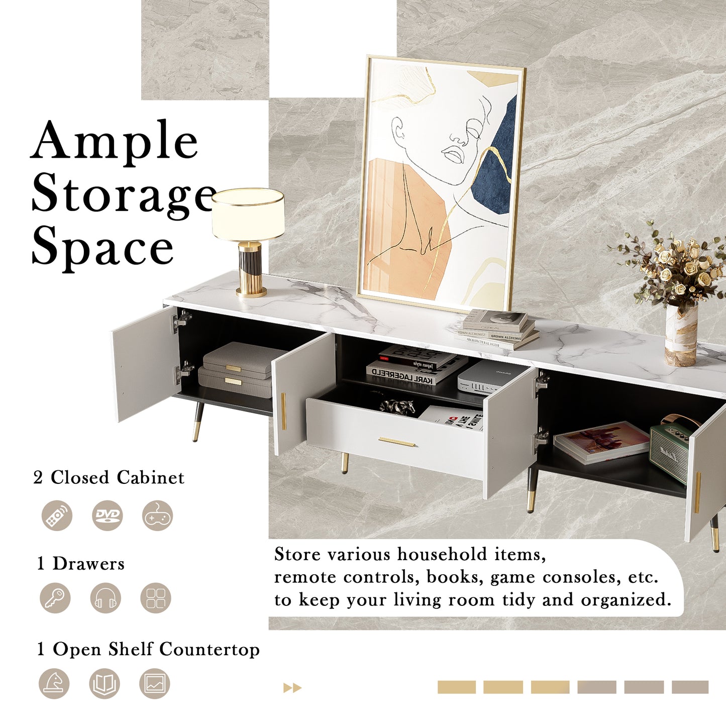 Sonoma Modern Velvet TV Stand