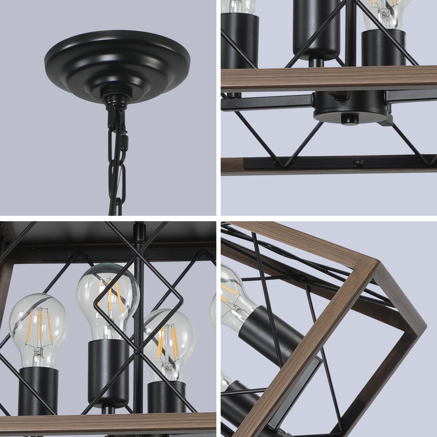 Silverleaf Industrial Farmhouse Chandelier