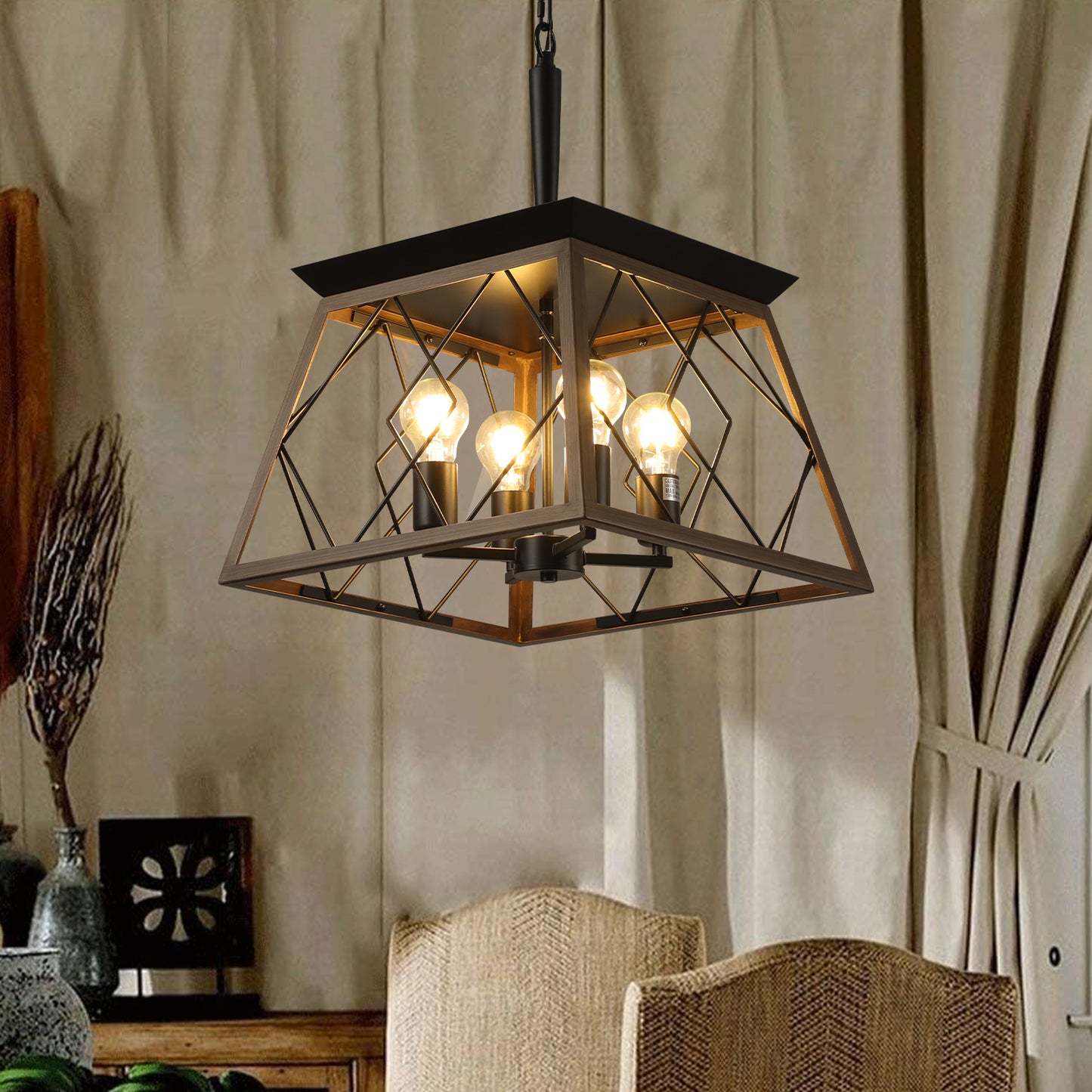Silverleaf Industrial Farmhouse Chandelier
