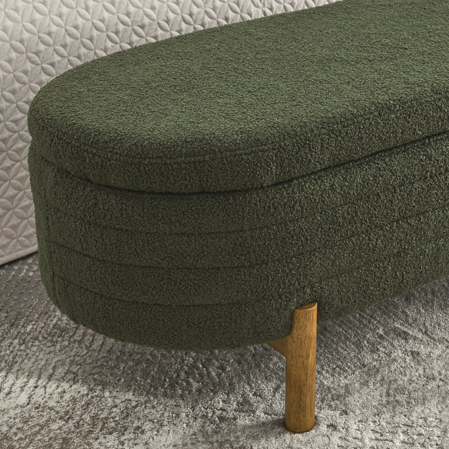 Westport Modern Velvet Storage Ottoman