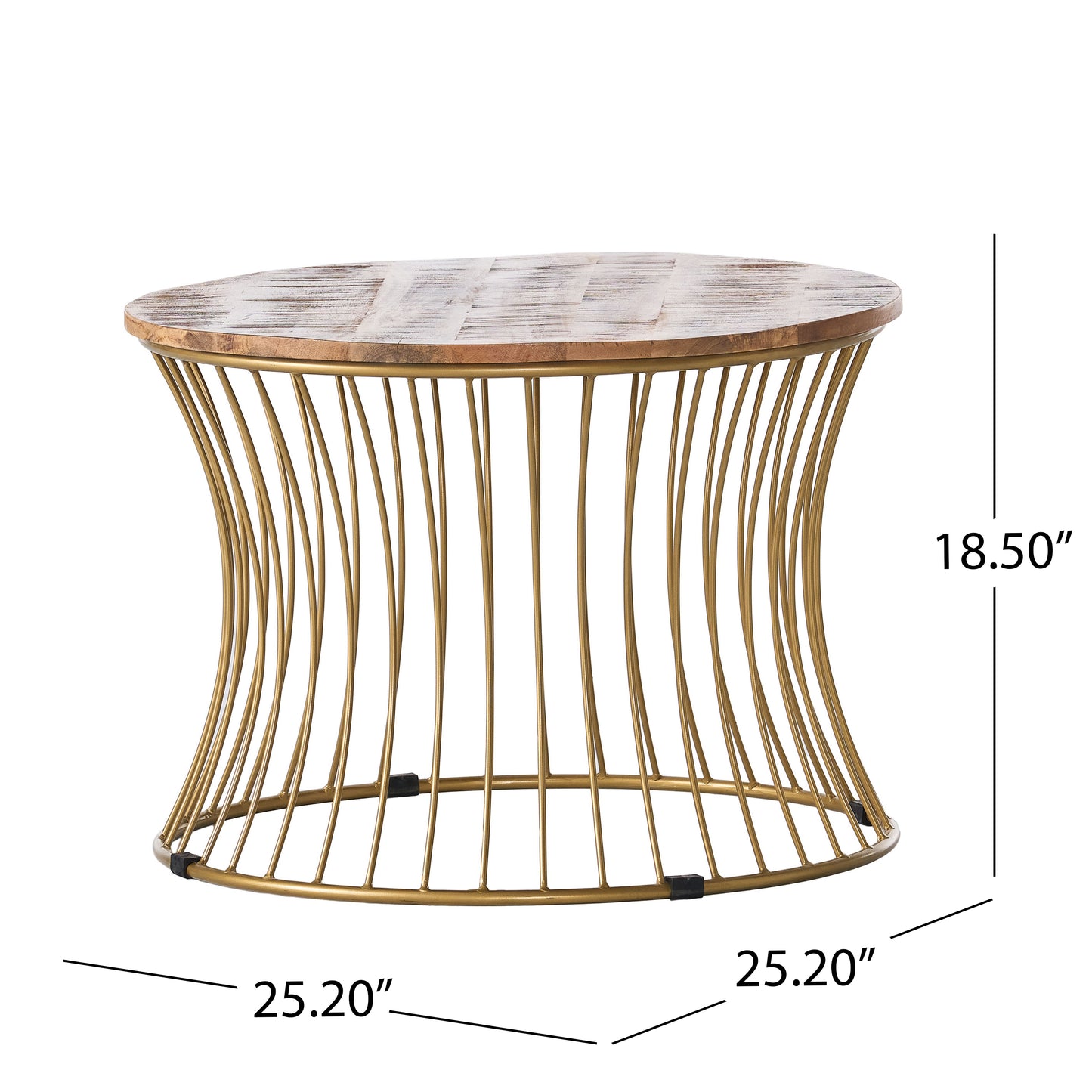 Somerset Industrial Wood and Iron Coffee Table