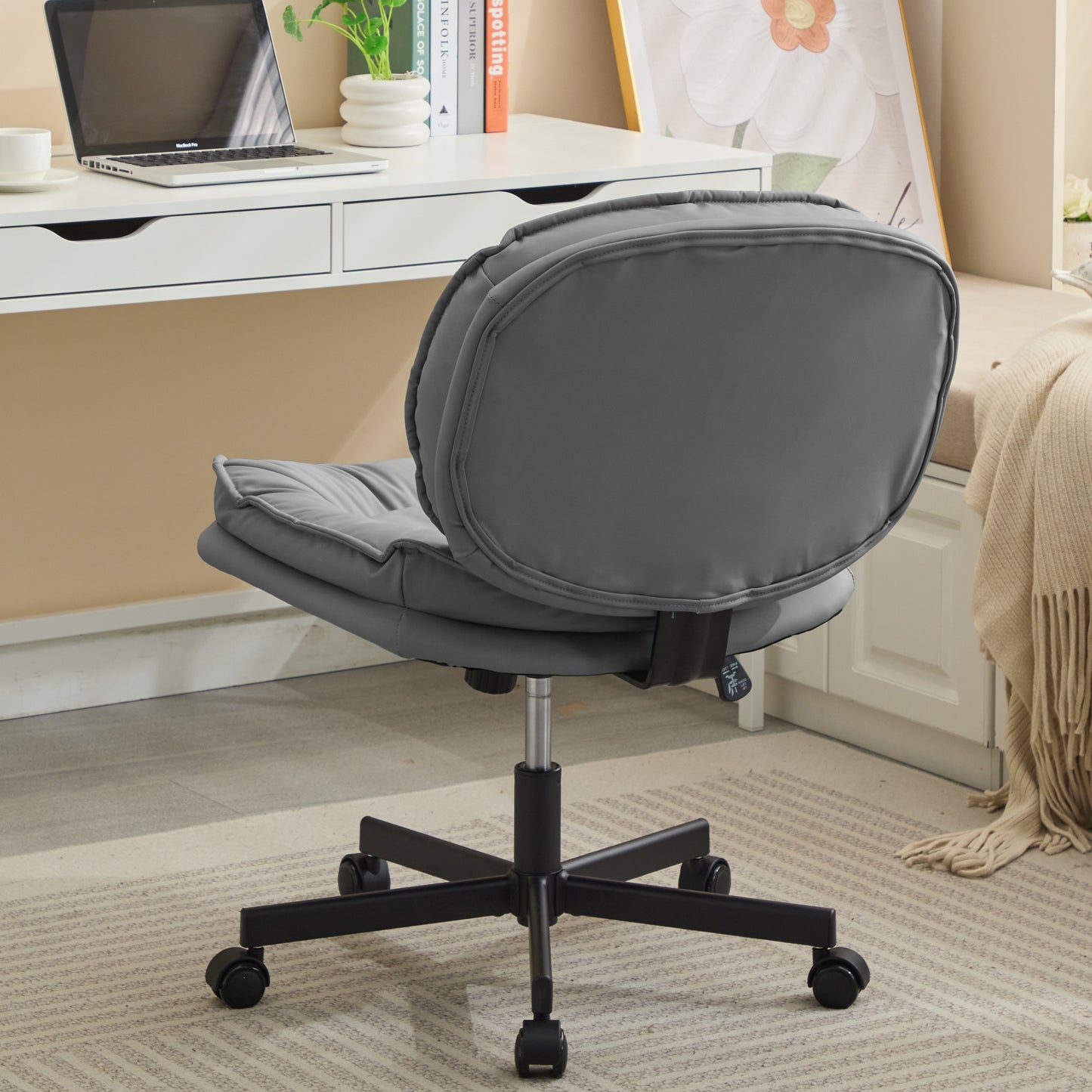 Fitch Mid-Century Armless Fiber  Desk Chair