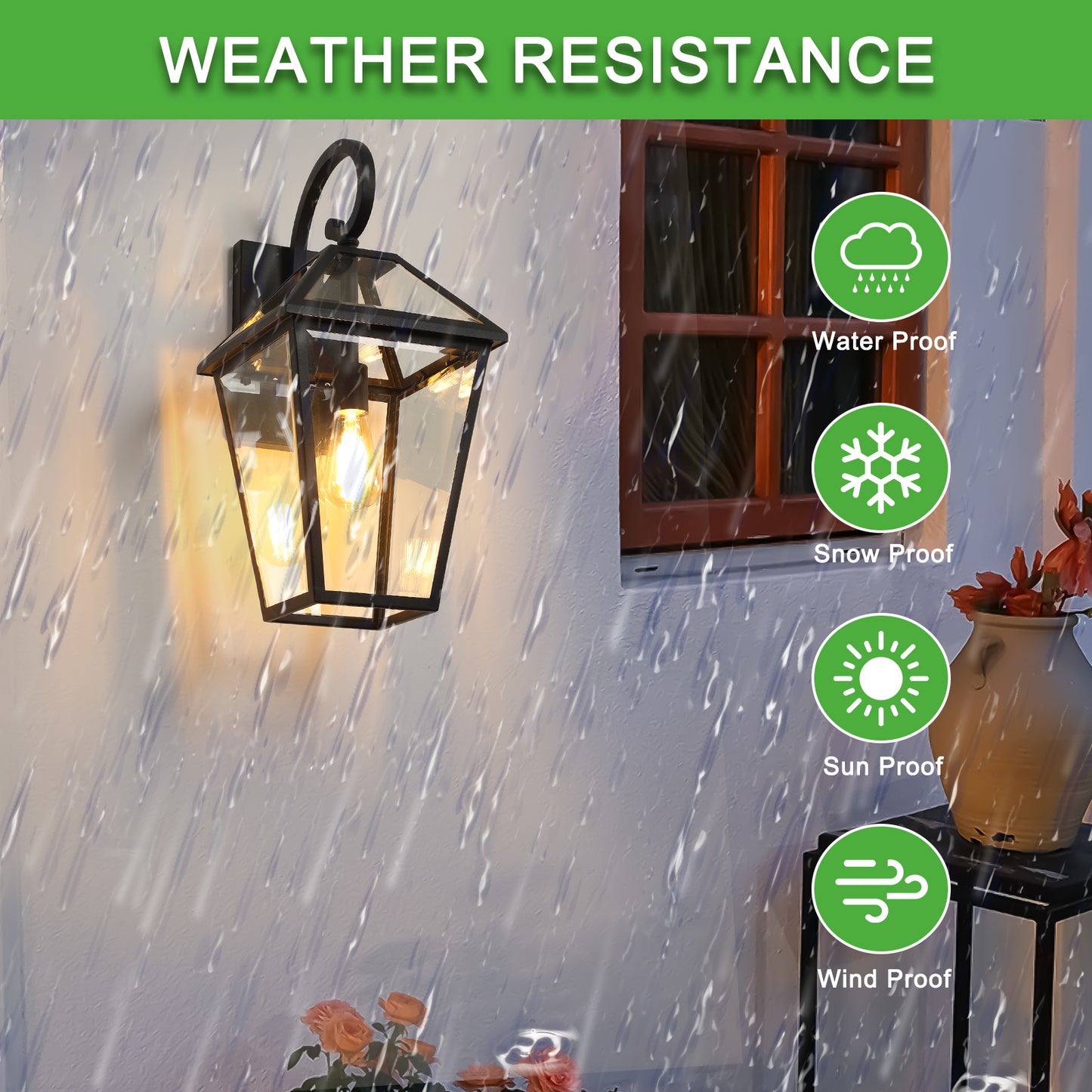 Ghivi Traditional Waterproof Wall Lamp