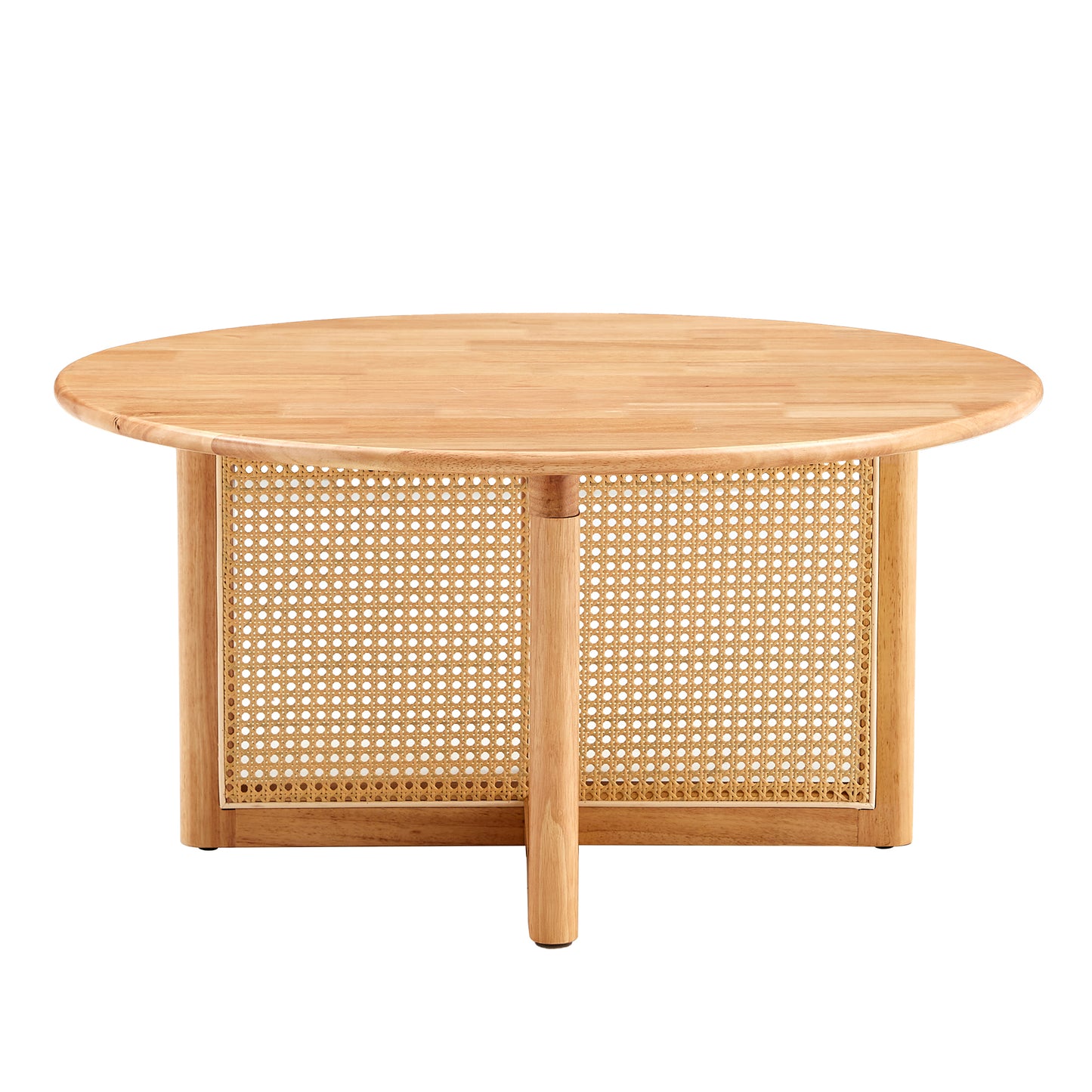 Calista Mid-Century Natural Faux Coffee Table