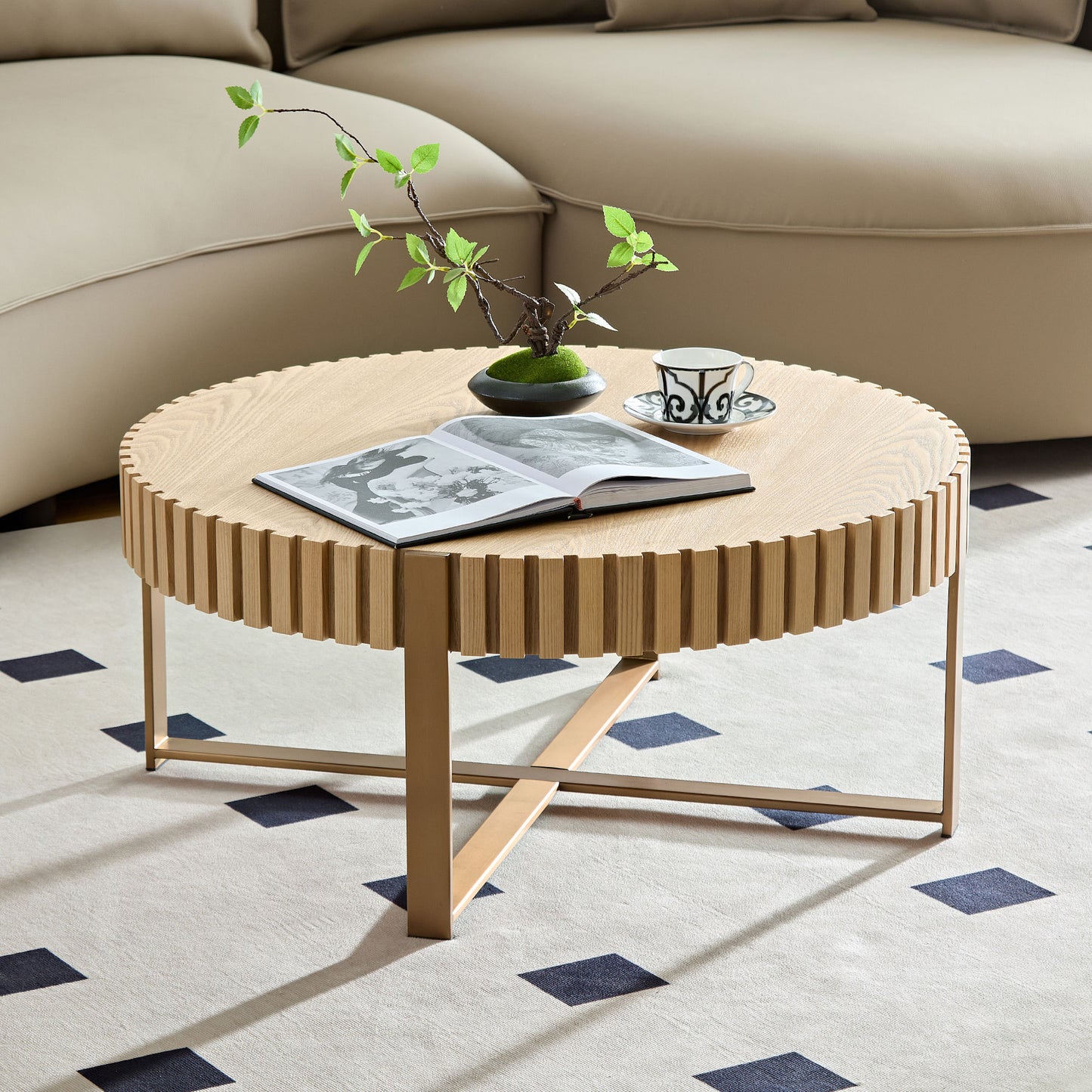 Sonoma Craftsman Handcraft Drum Coffee Table