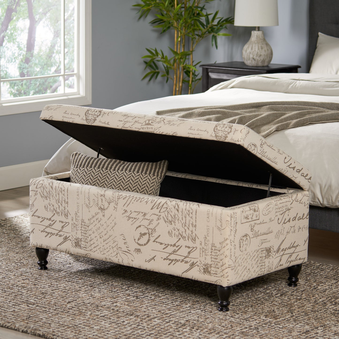 Centerville Contemporary Parisian Storage Ottoman