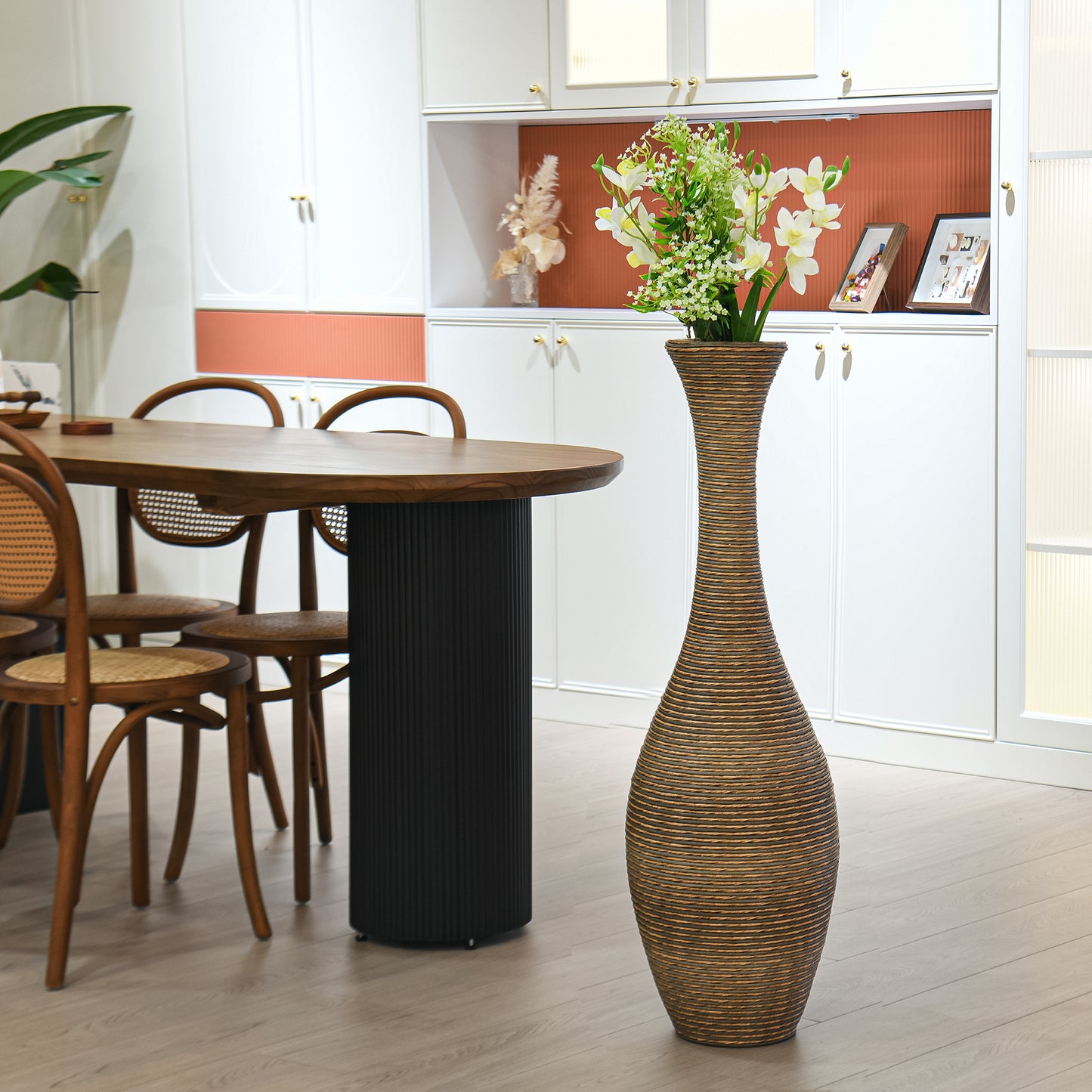 Westport Contemporary Rattan Floor Vase