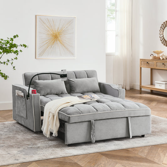 Elmcrest Modern Velvet Foldable Sofa